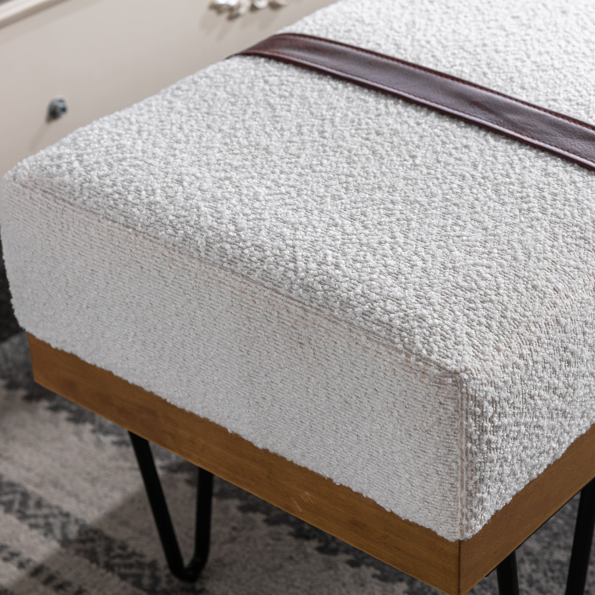 ROCITY Industrial Modern Rectangle Bench - 2304BH