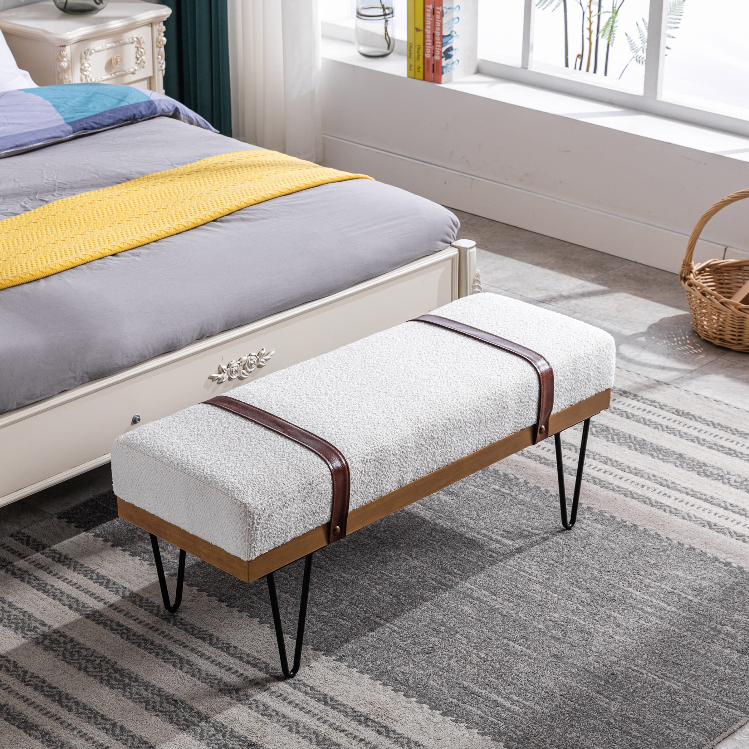 ROCITY Industrial Modern Rectangle Bench - 2304BH