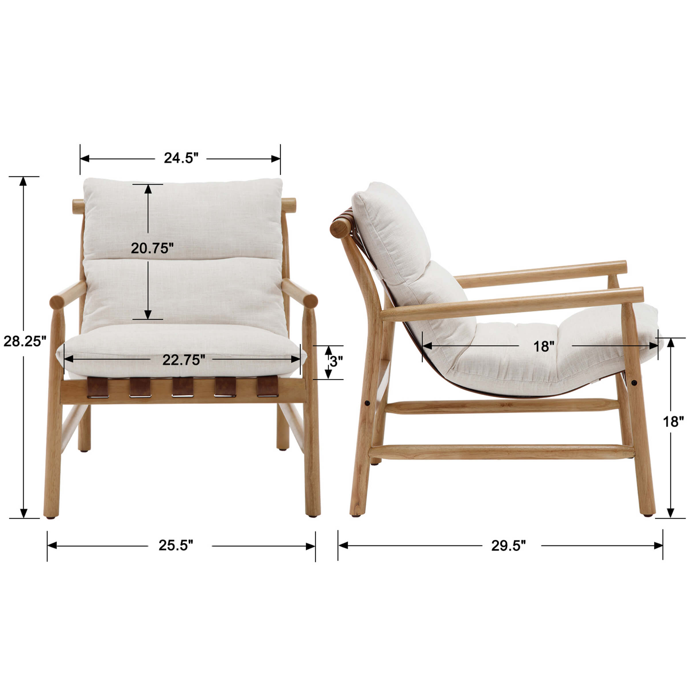 EALSON Mid Century Accent Chair 1 PCS - 7533AC