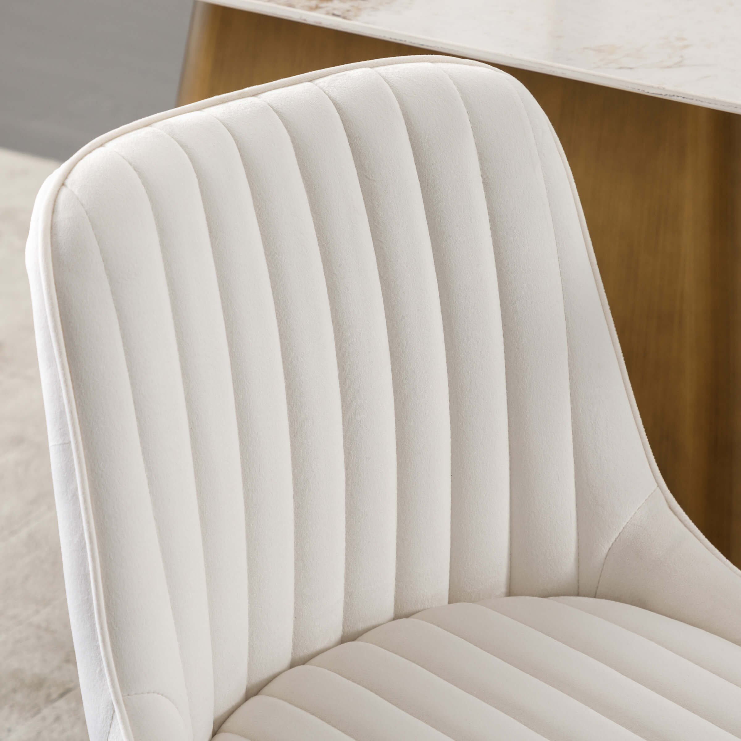 CHICAURA Armless Dining Chairs With Gold Legs Set of 2 - 9043DC