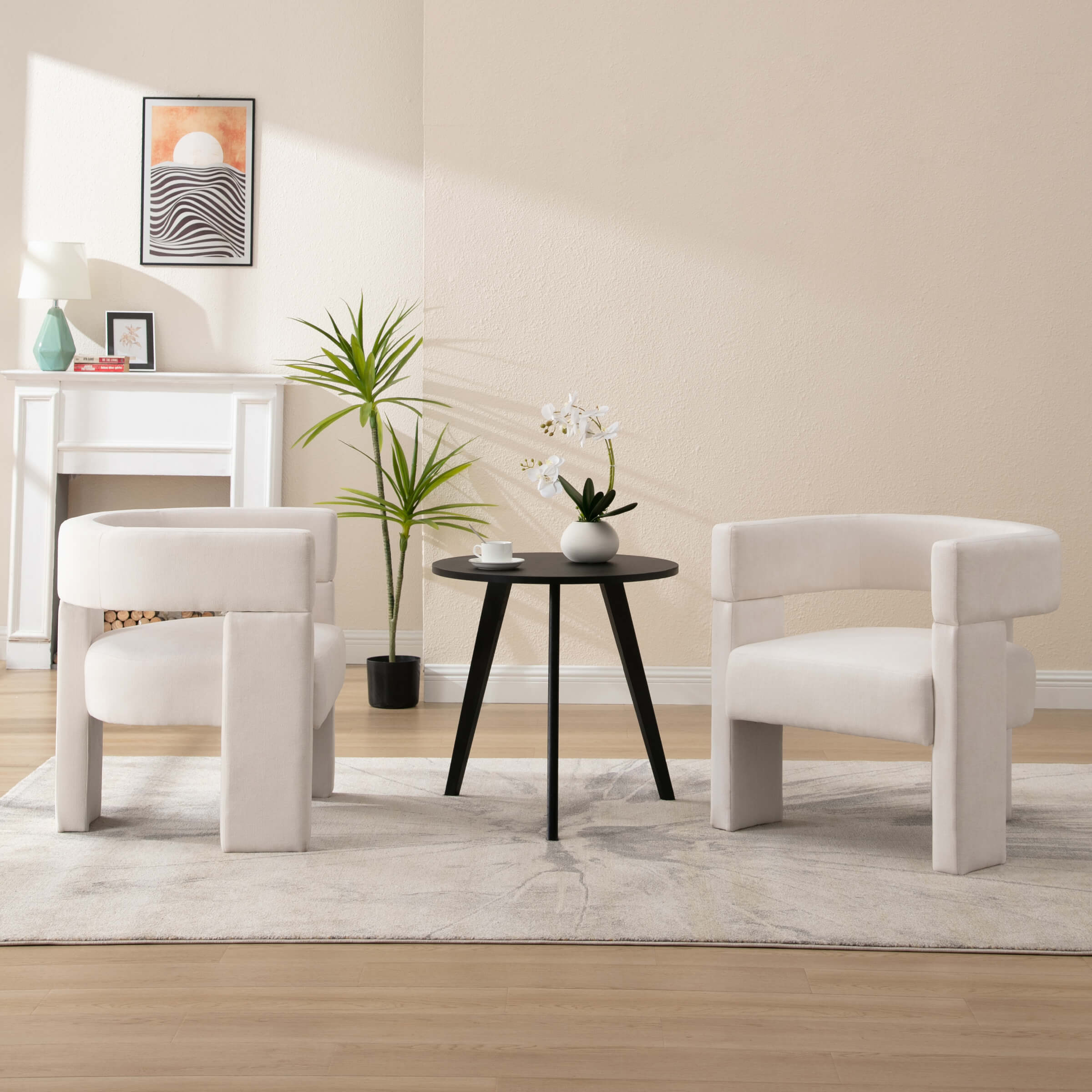 Modern Open Back Barrel Accent Chair 1 PCS - 7030AC