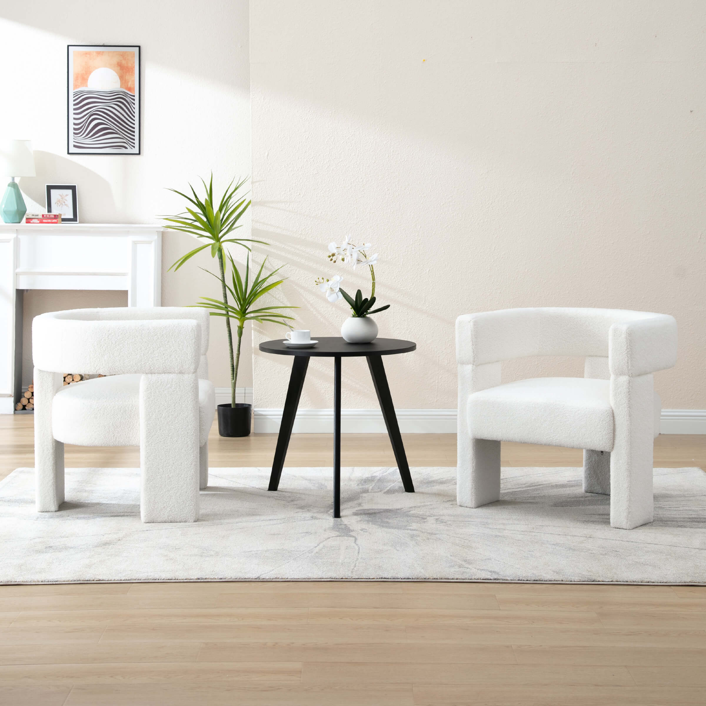 Modern Open Back Barrel Accent Chair 1 PCS - 7030AC