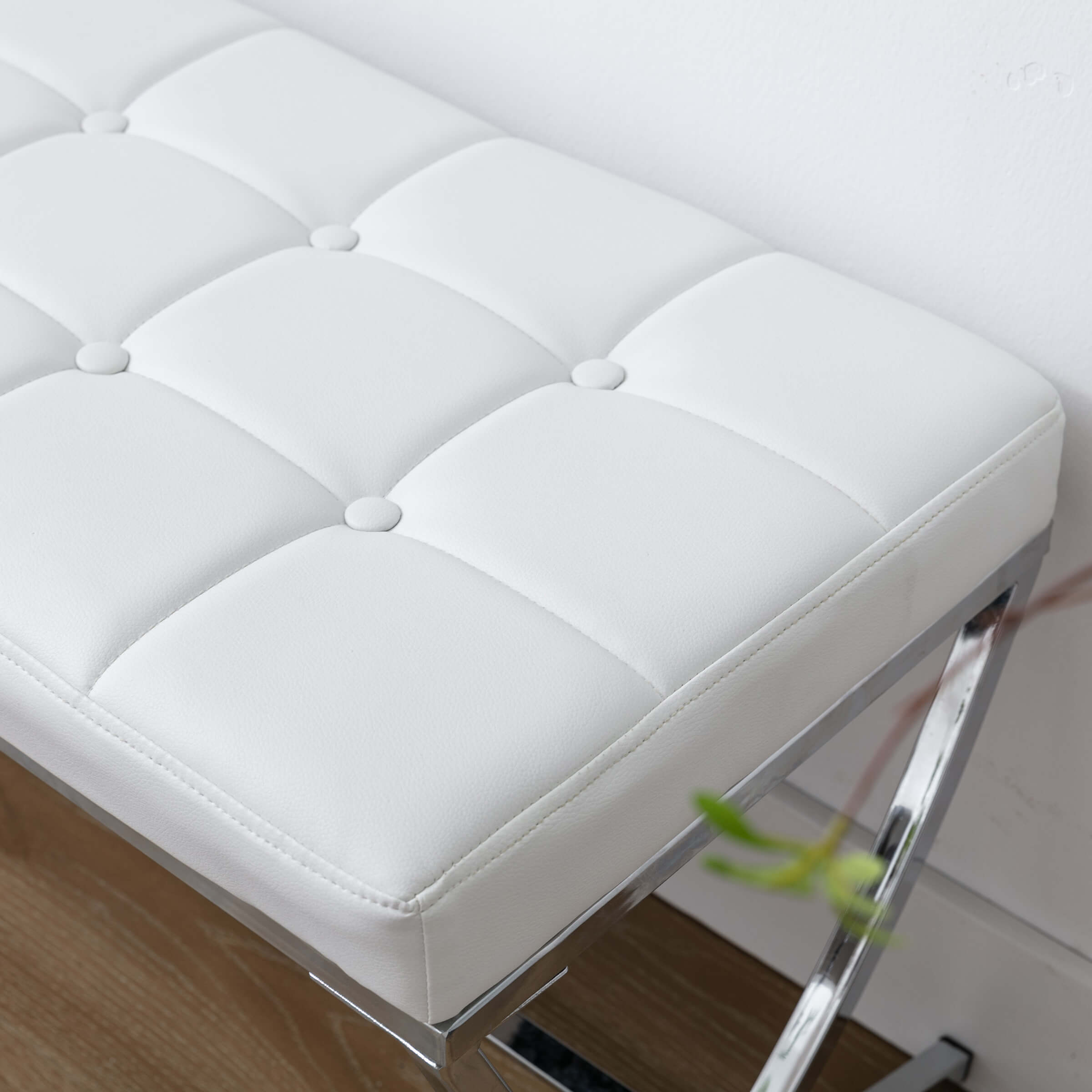 ROCITY Modern Button Tufted Entryway Bench - 3075BH