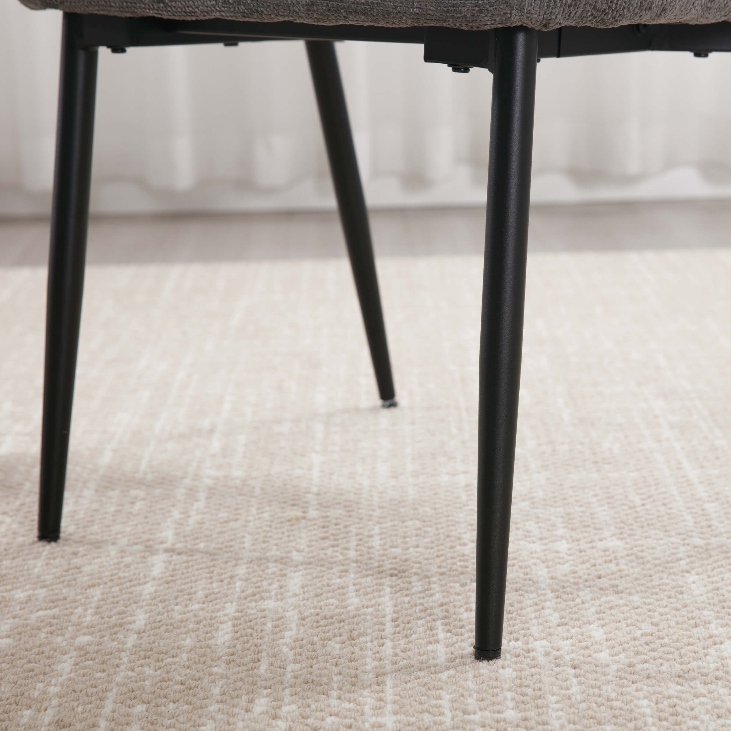 ROCITY Modern Curved Open Back Dining Chairs Set of 2 - 23112DC