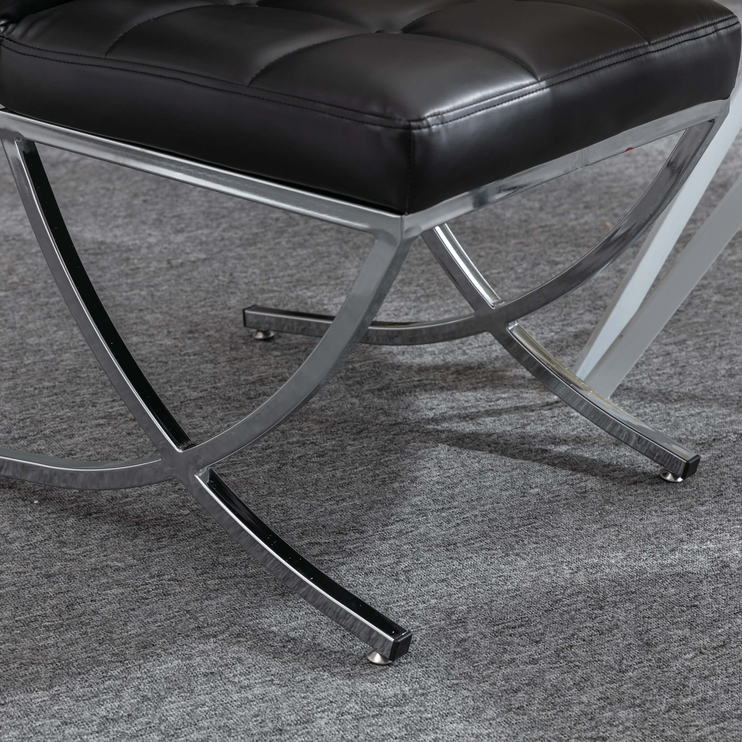 ROCITY Modern Leather Tufted Dining Chairs Set of 2 - 3074DC