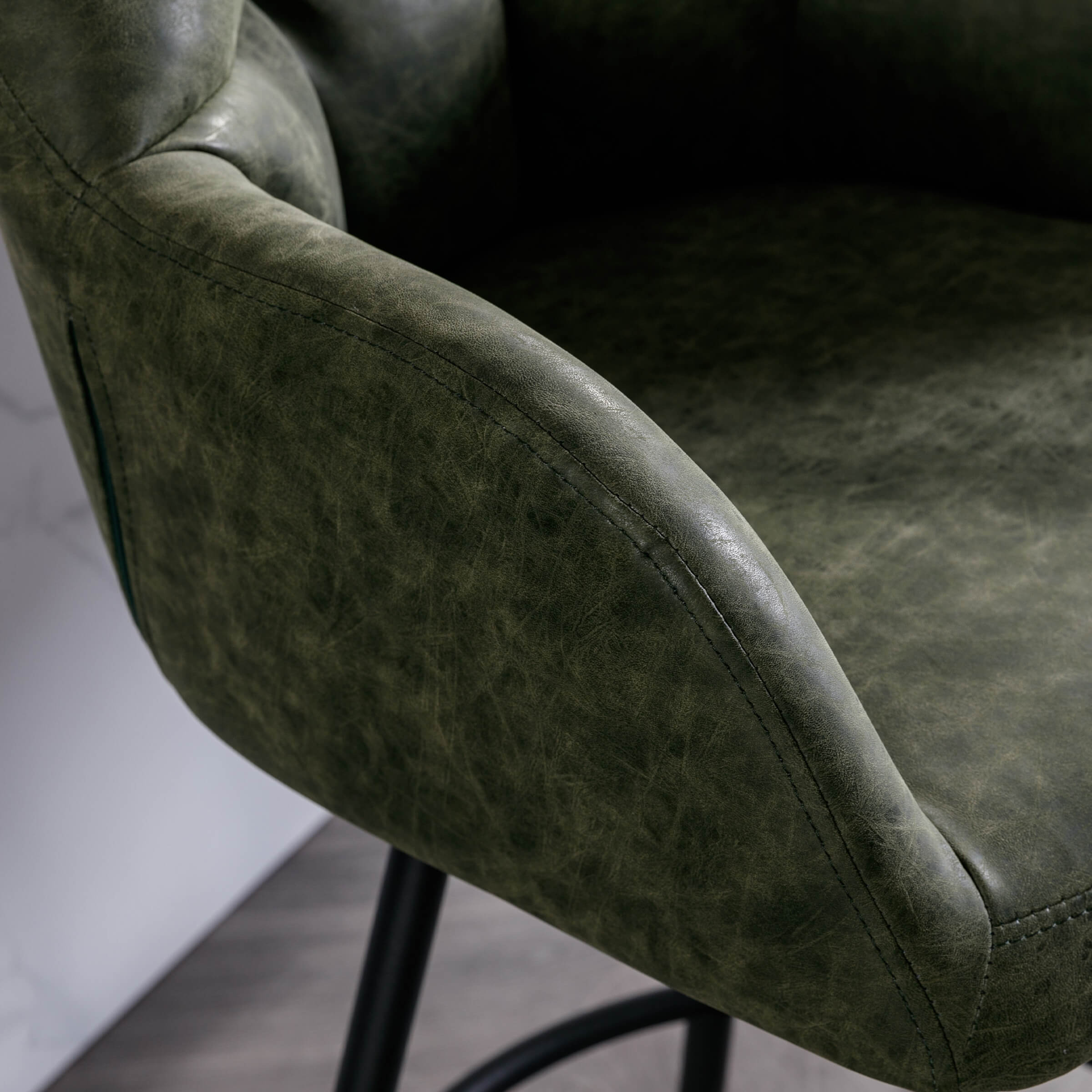 VESCASA Modern Bar Stools with Back Set of 2 - 5117BS