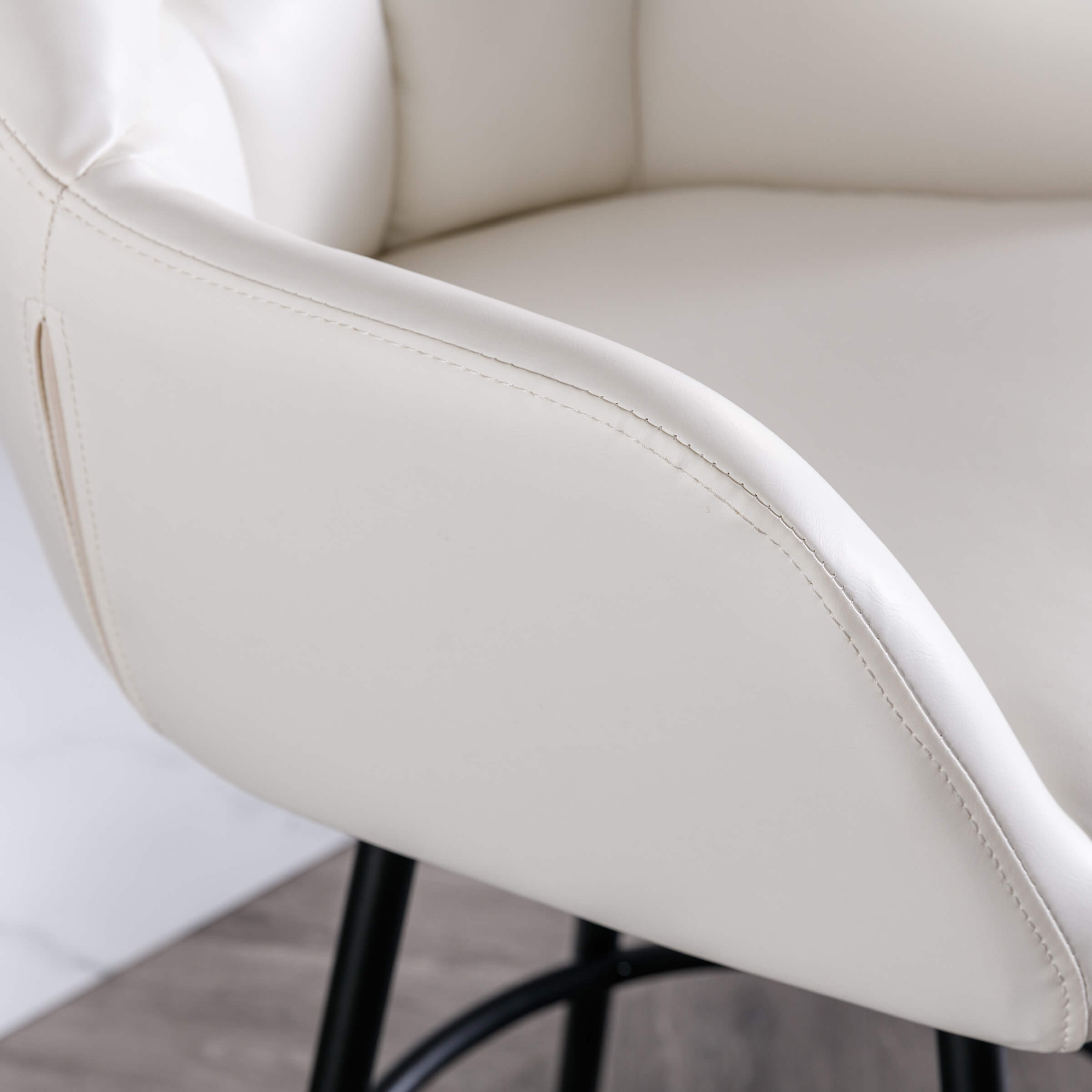 VESCASA Modern Bar Stools with Back Set of 2 - 5117BS