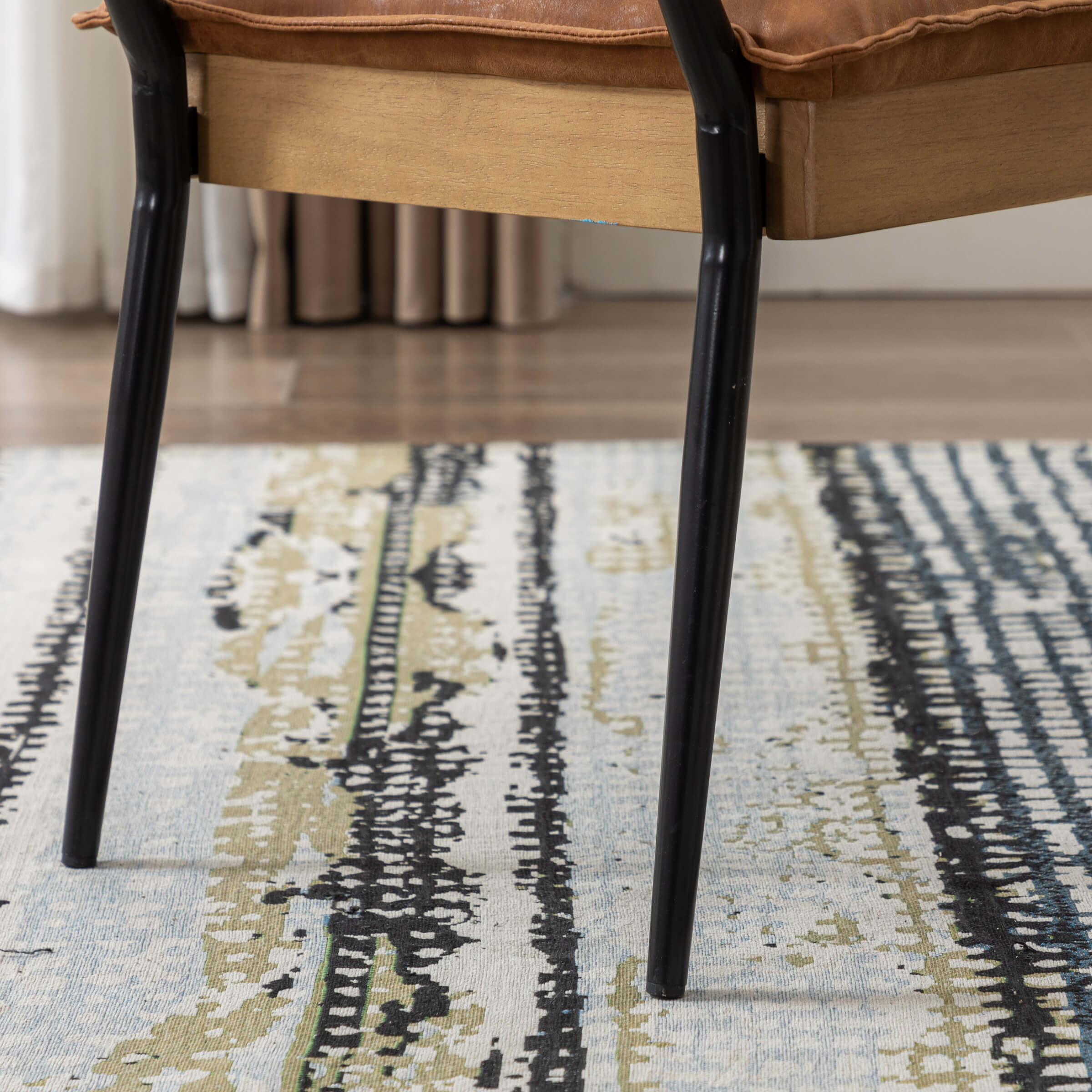 ROCITY Rectangle Metal Legs Bench with Arms - 2465BH