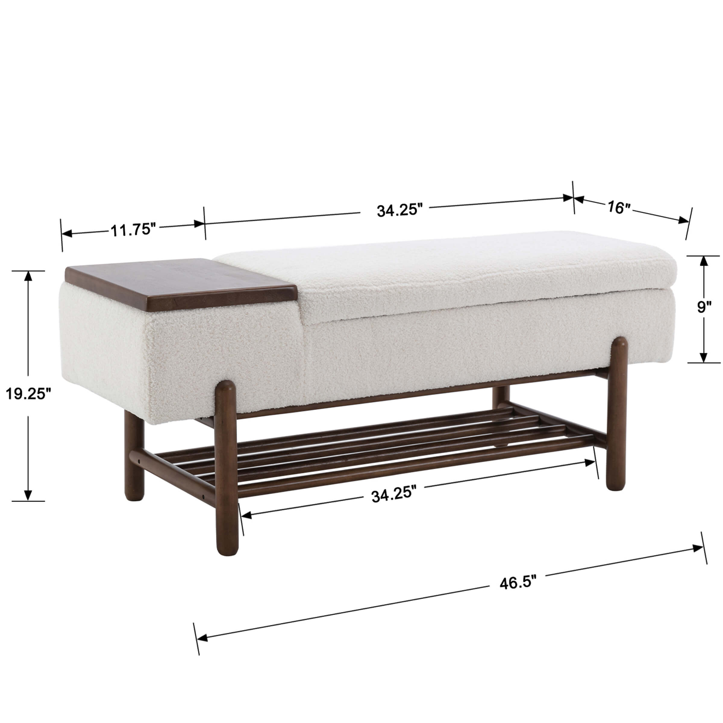 EALSON Modern Storage End of Bench - 2541BH