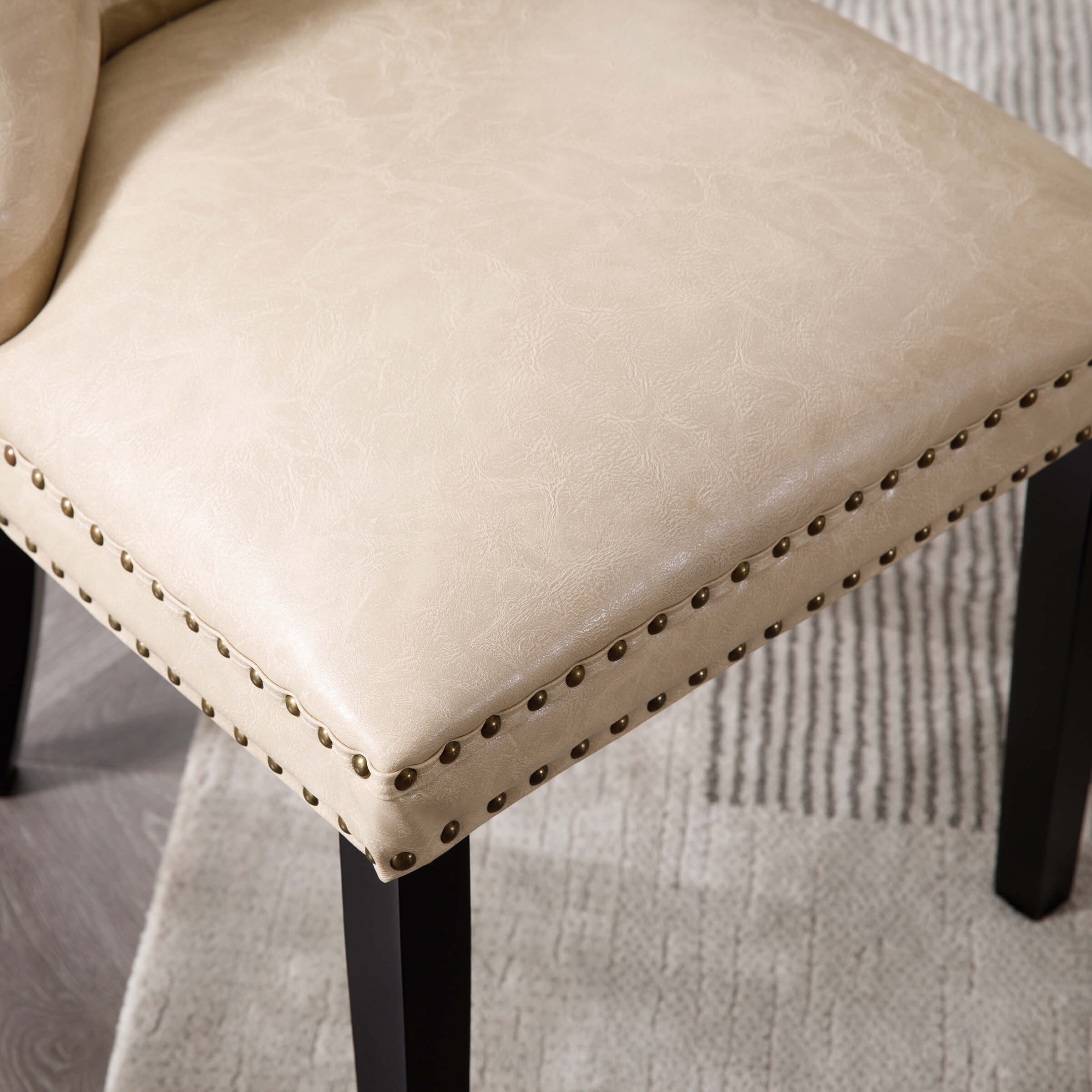 Kmax Mufted Leather Dining Chairs Set of 2 - 1029DC