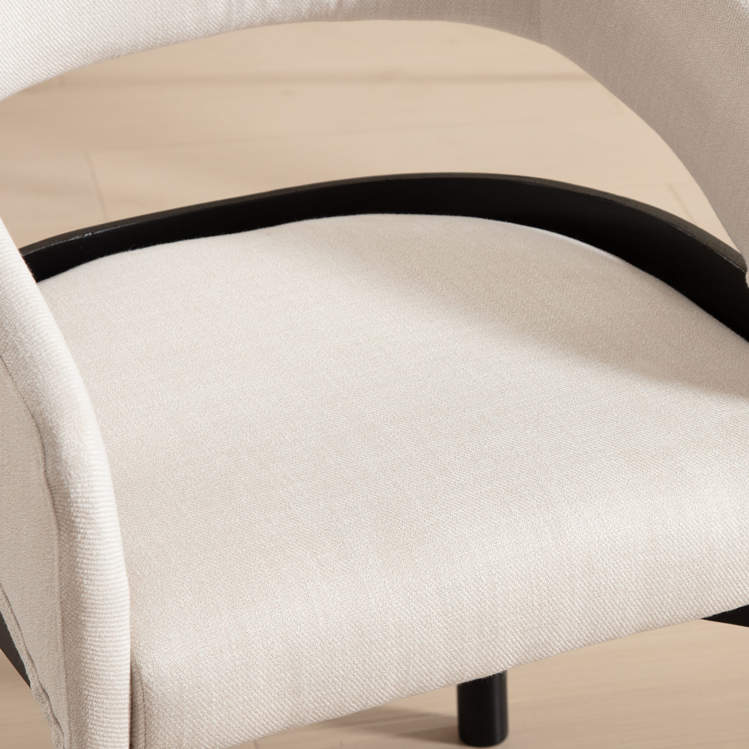 ROCITY Open Barrel Curved Back Dining Chairs Set of 2 - 1999DC