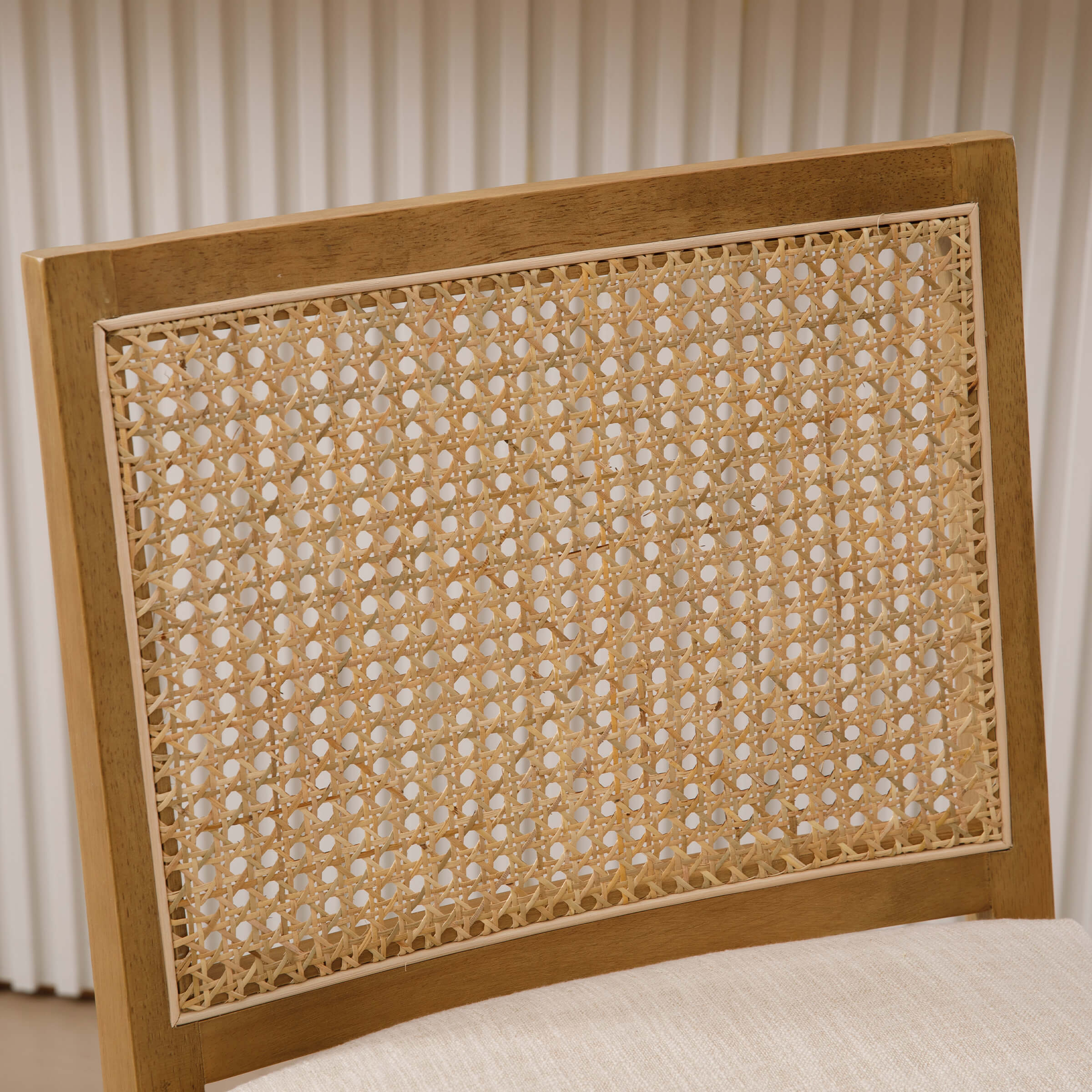 EALSON 26.5"H Rattan Back Wood Counter Stools Set of 2 - 5802CS