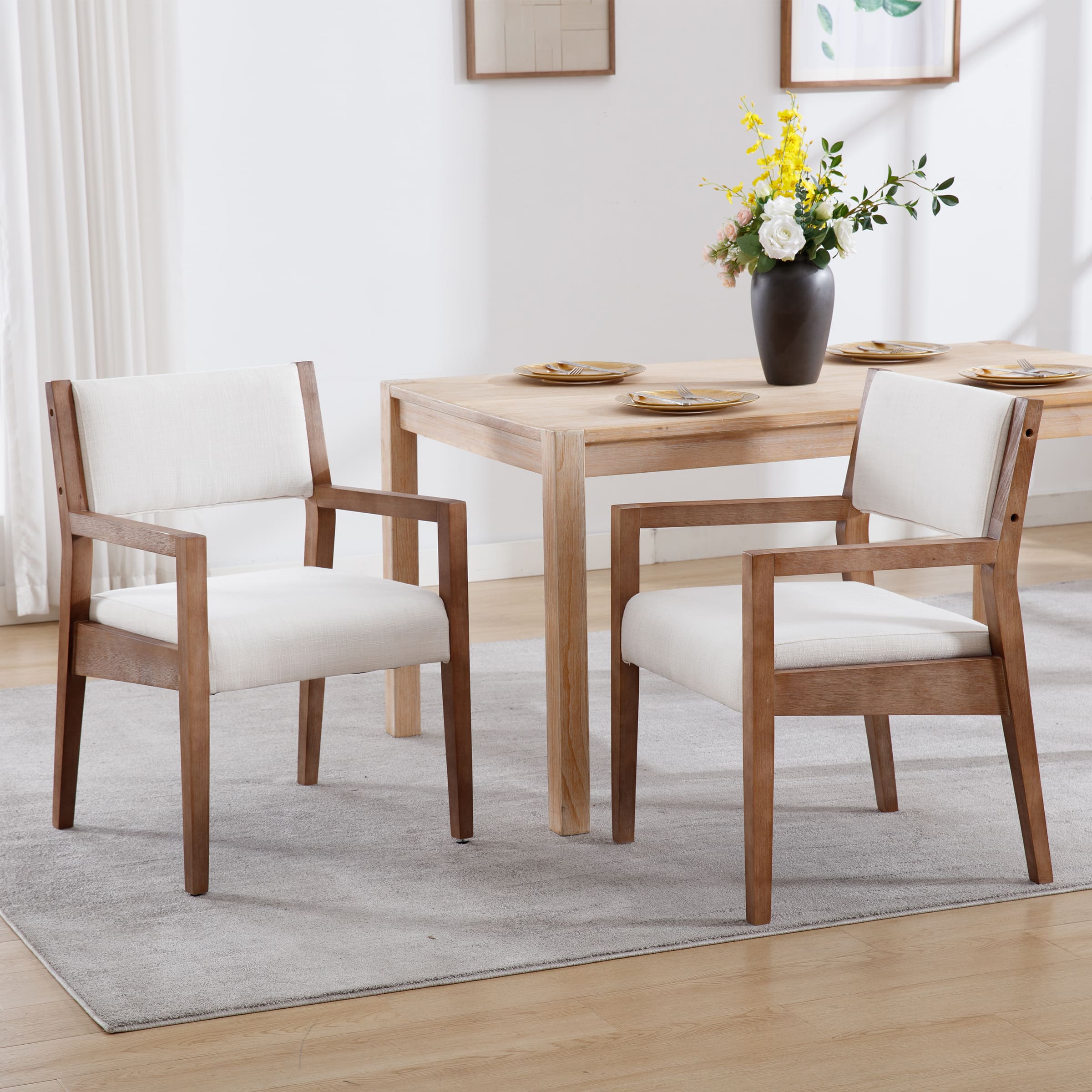 EALSON Solid Wood Dining Armchair Set of 2 - 1527DC