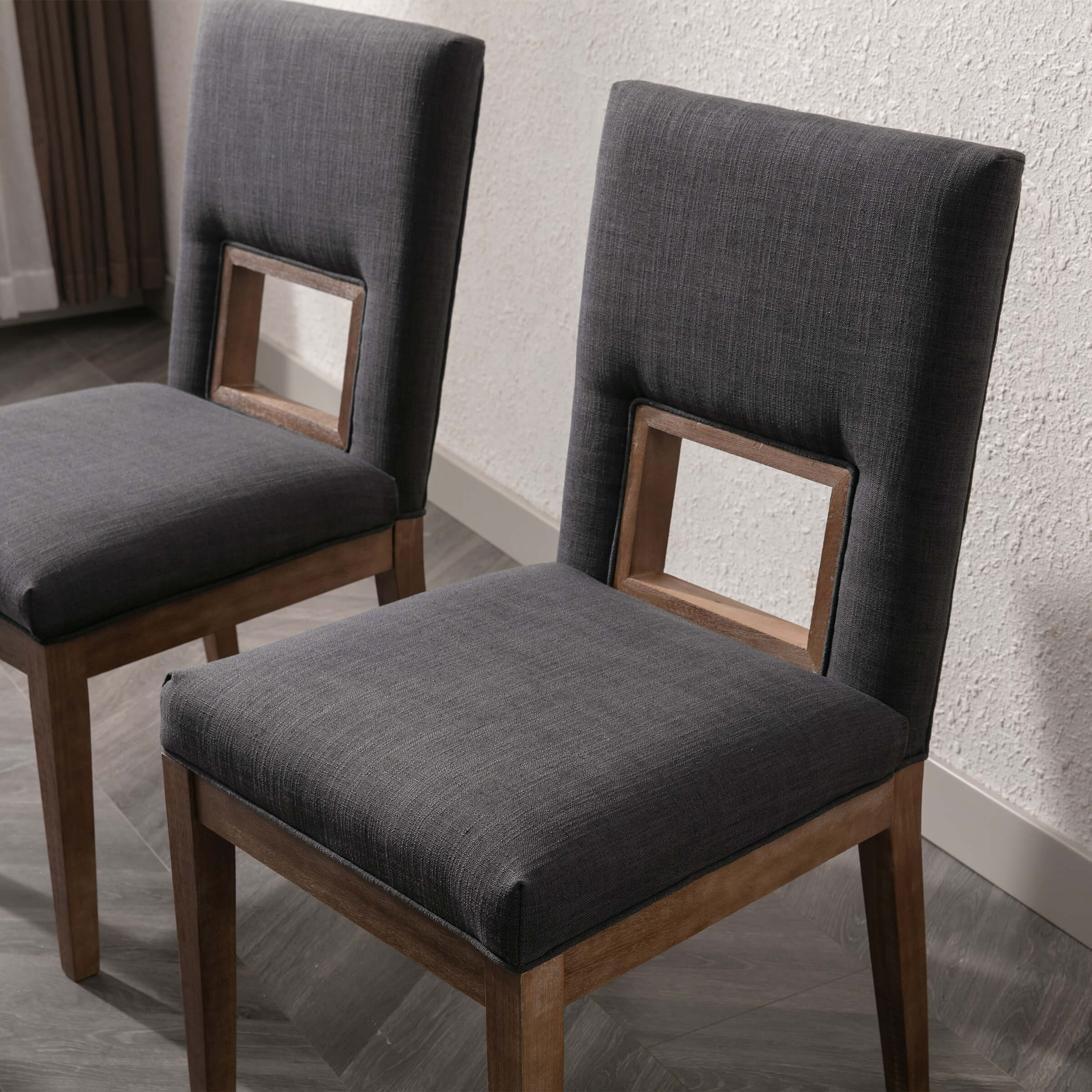 CIMOTA Farmhouse Fabric Dining Chairs Set of 2 - 1921DC