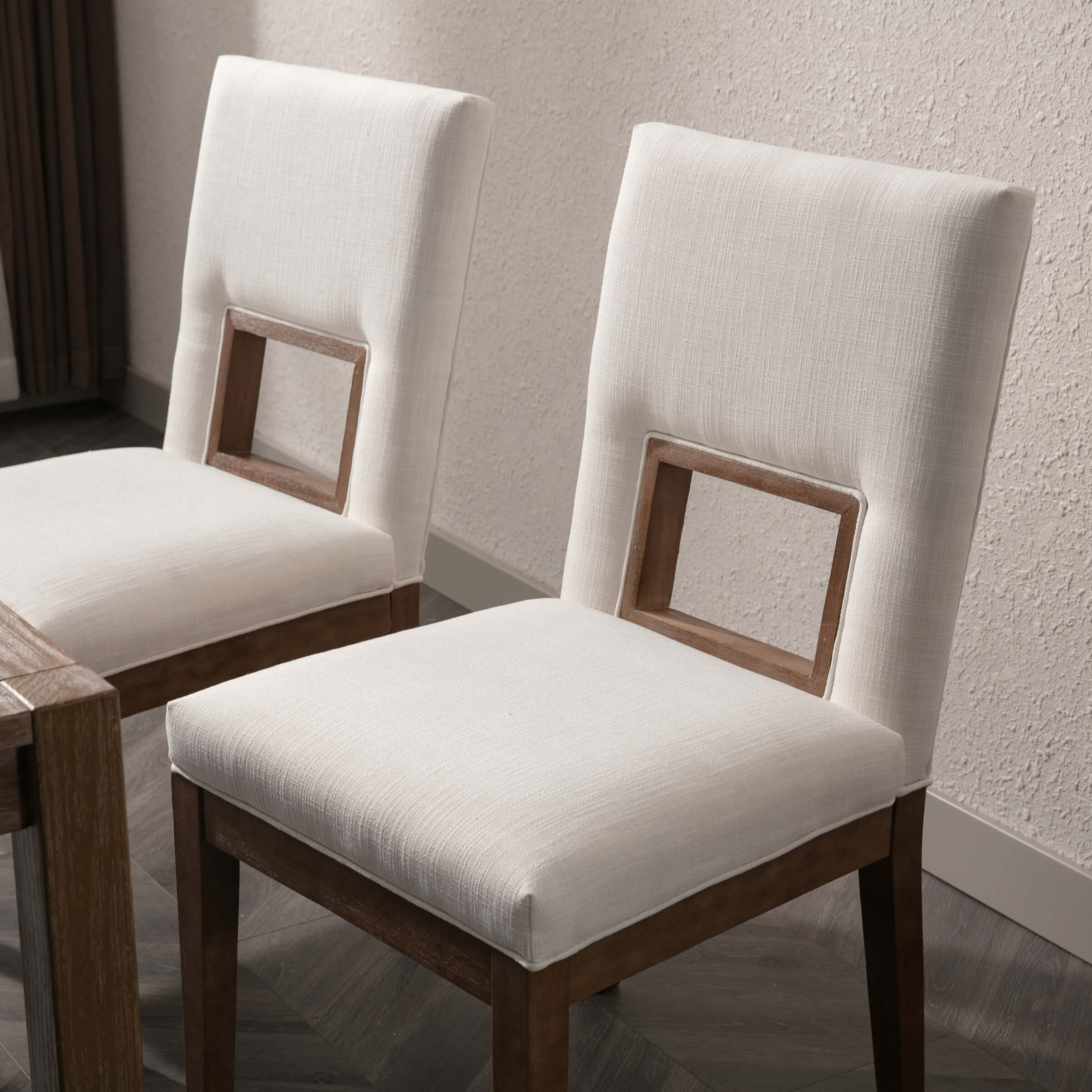 CIMOTA Farmhouse Fabric Dining Chairs Set of 2 - 1921DC