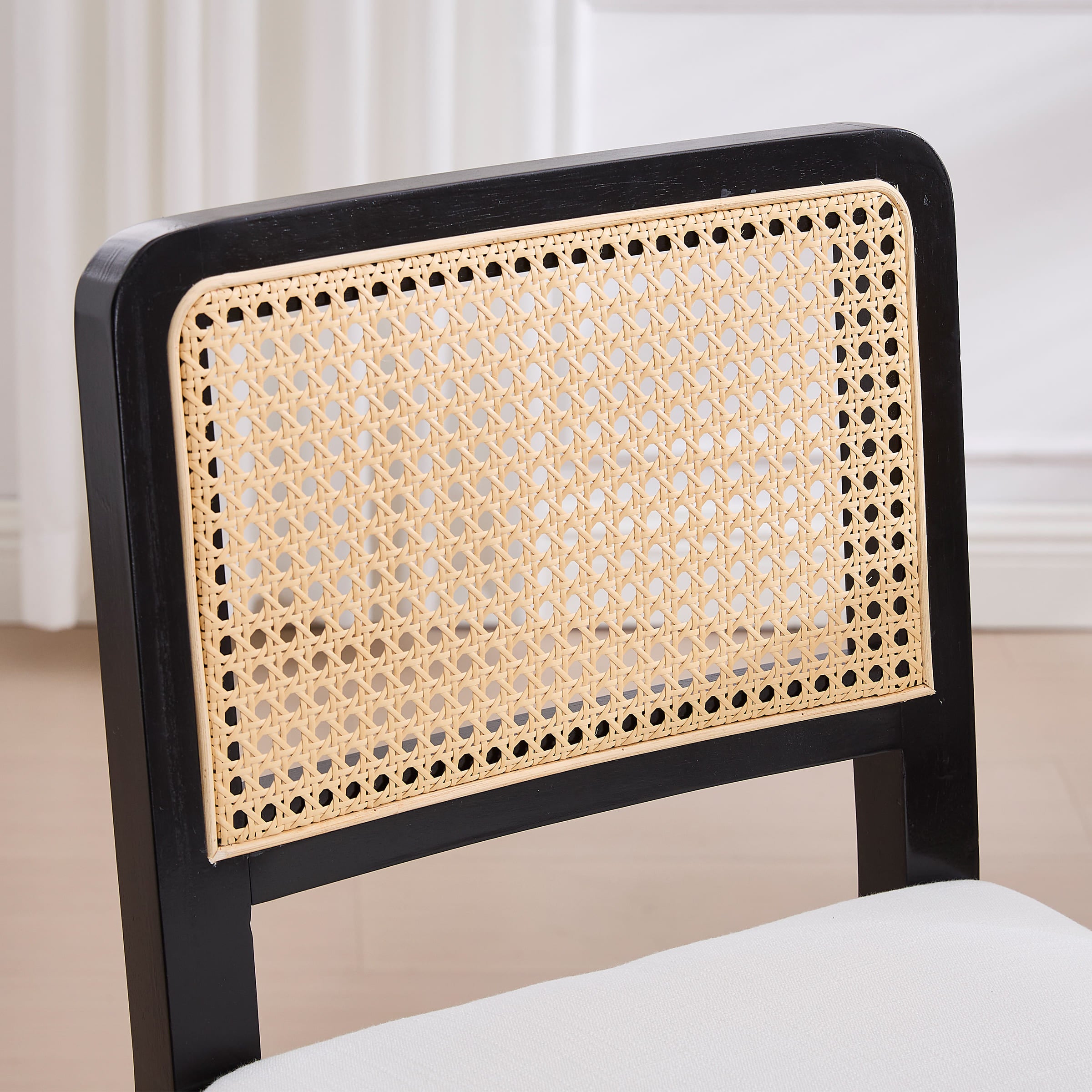 Janoray Farmhouse Rattan Back Counter Stool Set of 2 - 3234CS