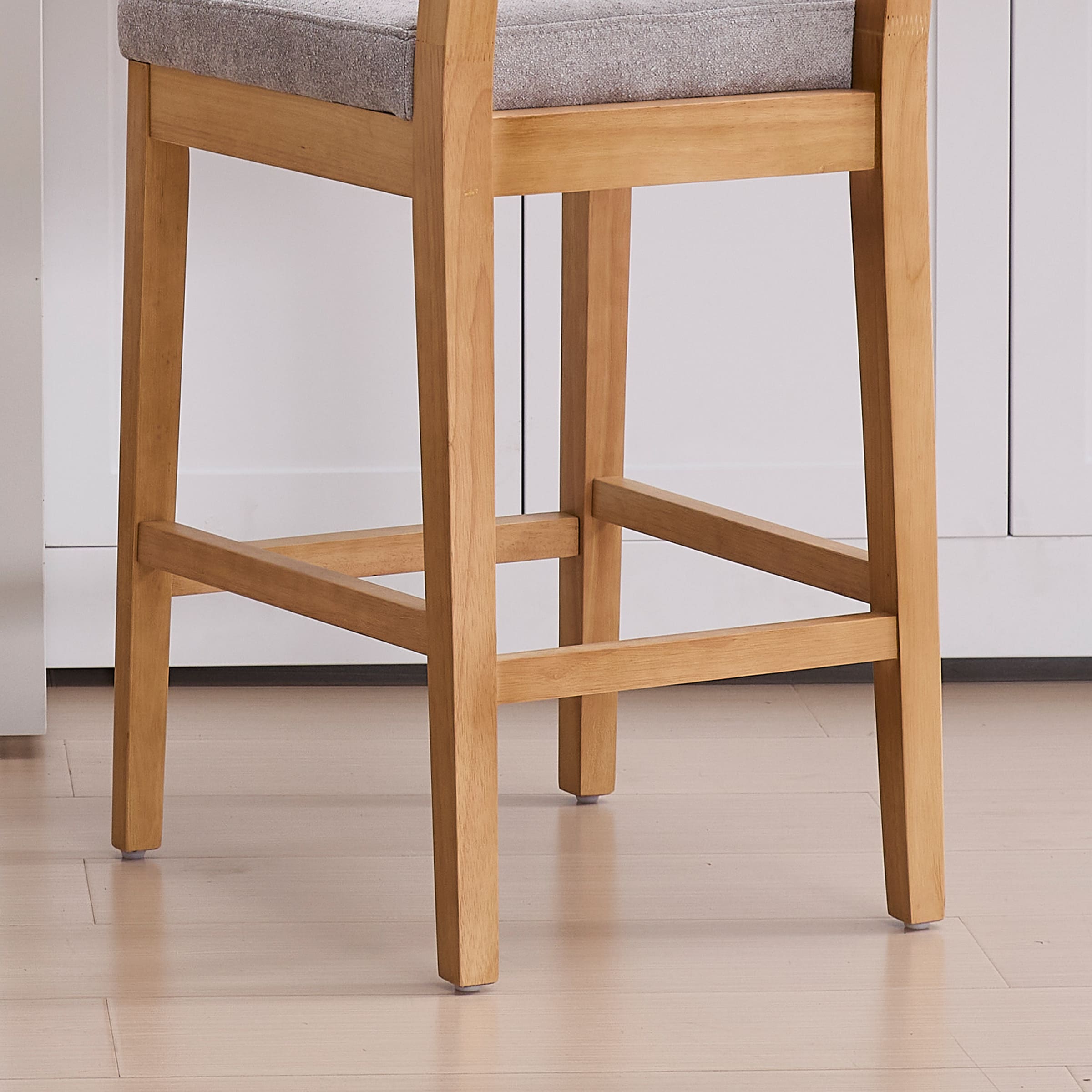 Janoray Farmhouse Rattan Back Counter Stool Set of 2 - 3234CS