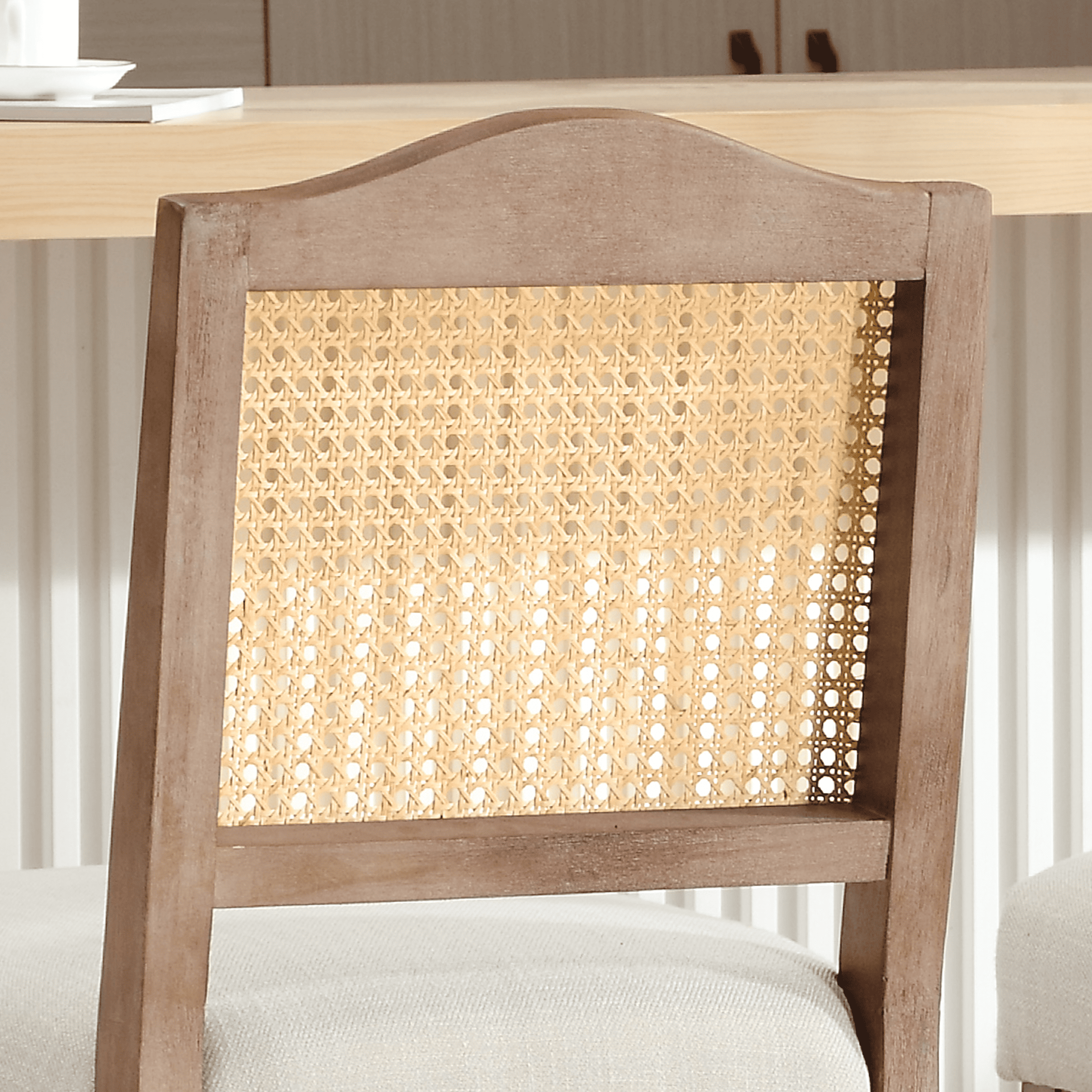 CIMOTA 26.5"H & 30.2"H Farmhouse Rattan Counter Stools Set of 2 - 5739