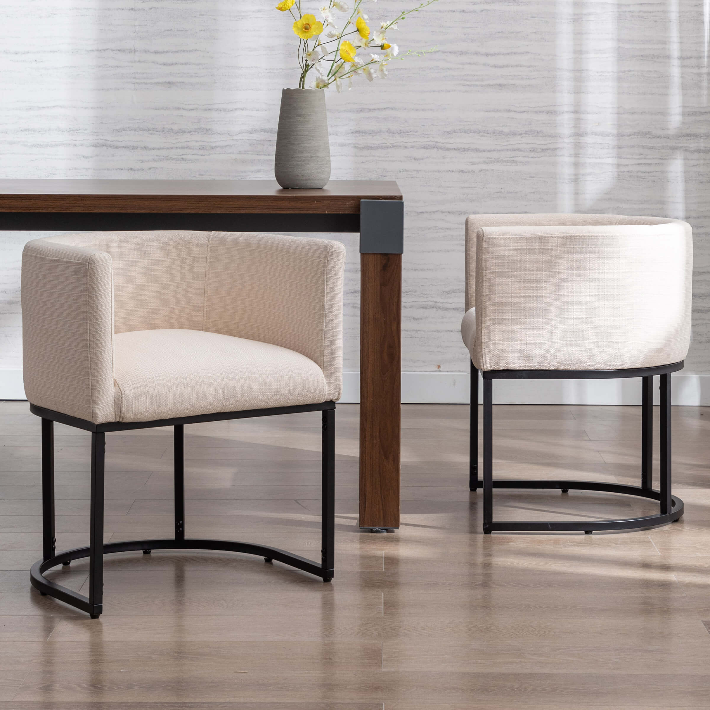 VESCASA Barrel Back Upholstered Dining Chair 1PCS - 1869DC