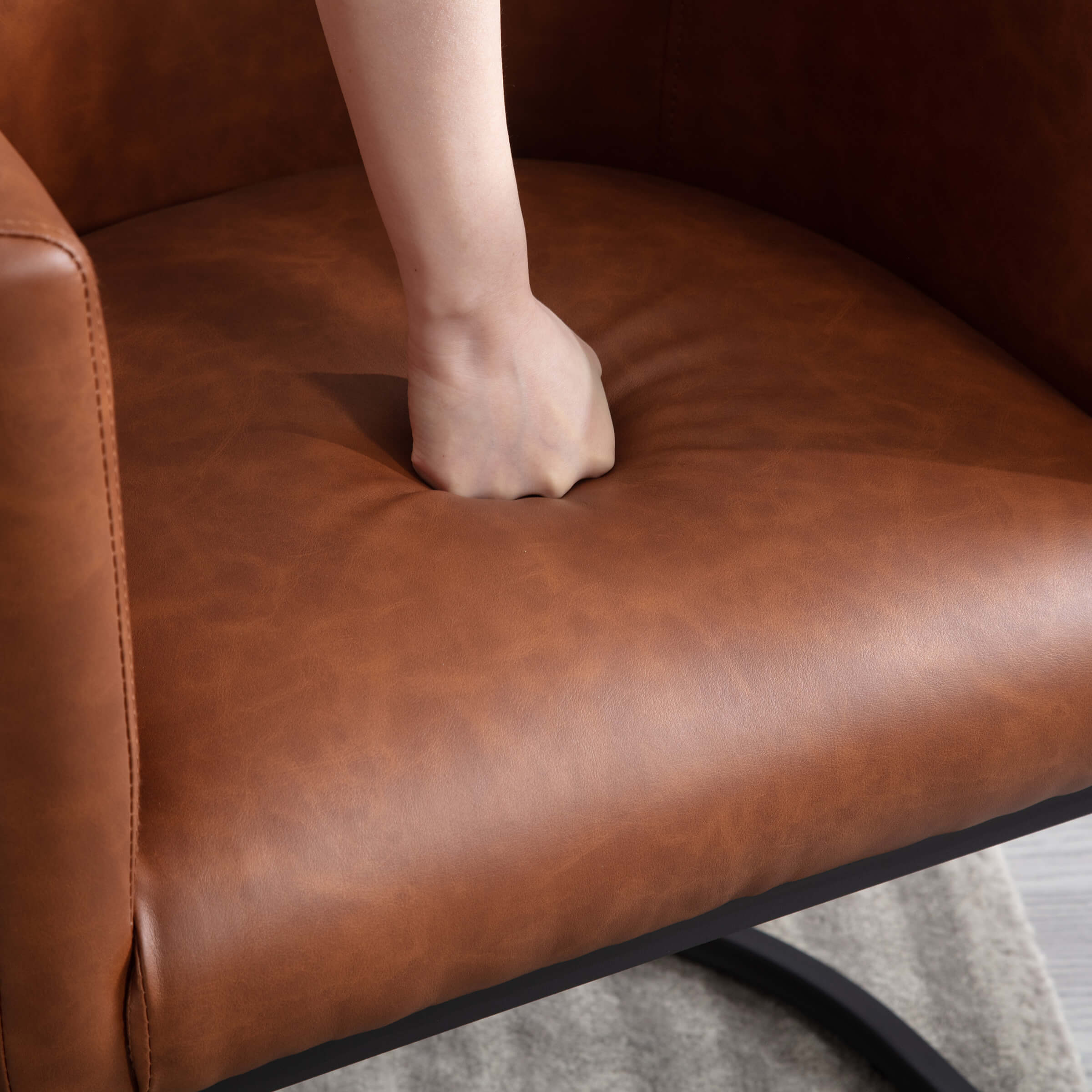 Barrel Back Upholstered Dining Chair 1PCS - 1869DC