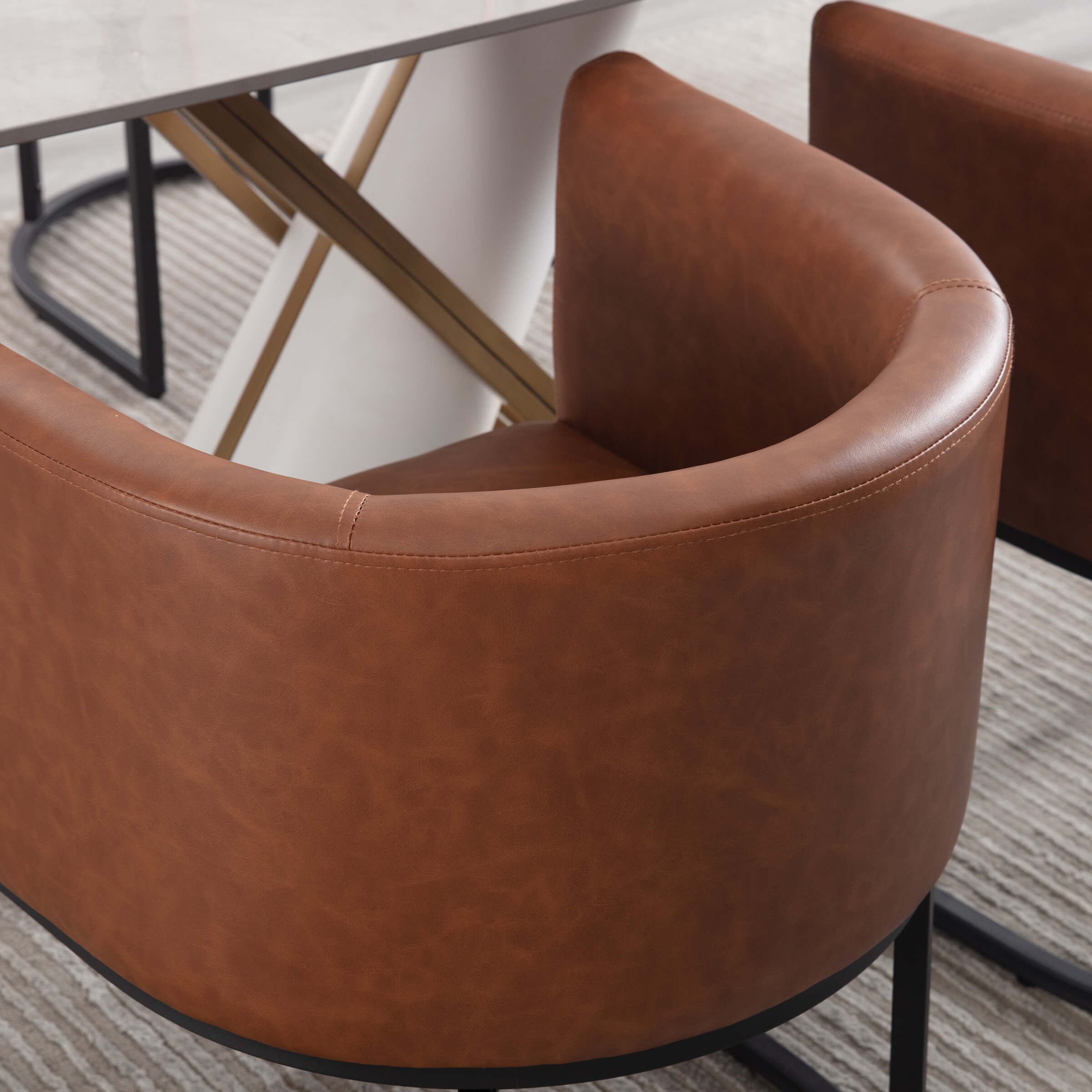 Barrel Back Upholstered Dining Chair 1PCS - 1869DC