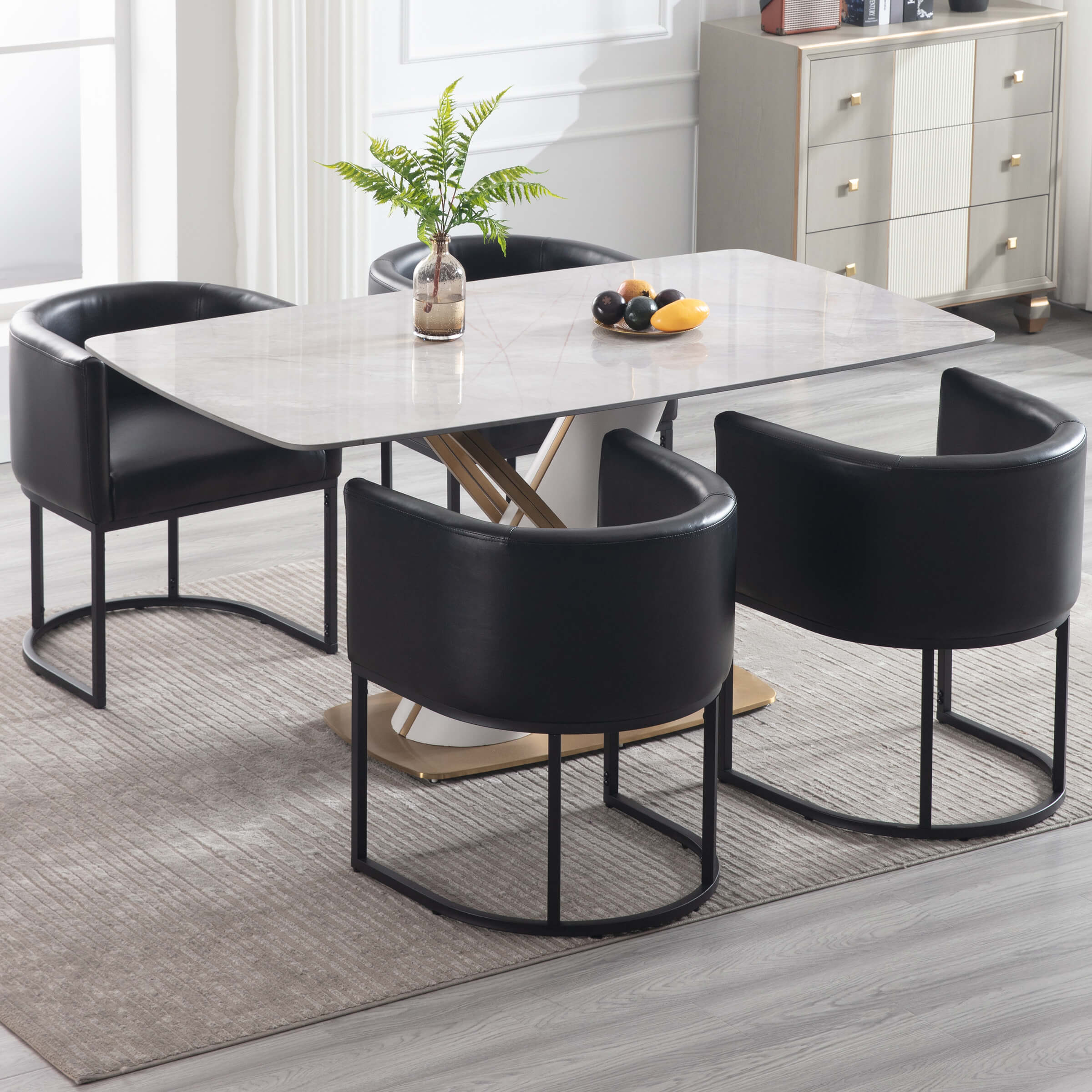 Barrel Back Upholstered Dining Chair 1PCS - 1869DC