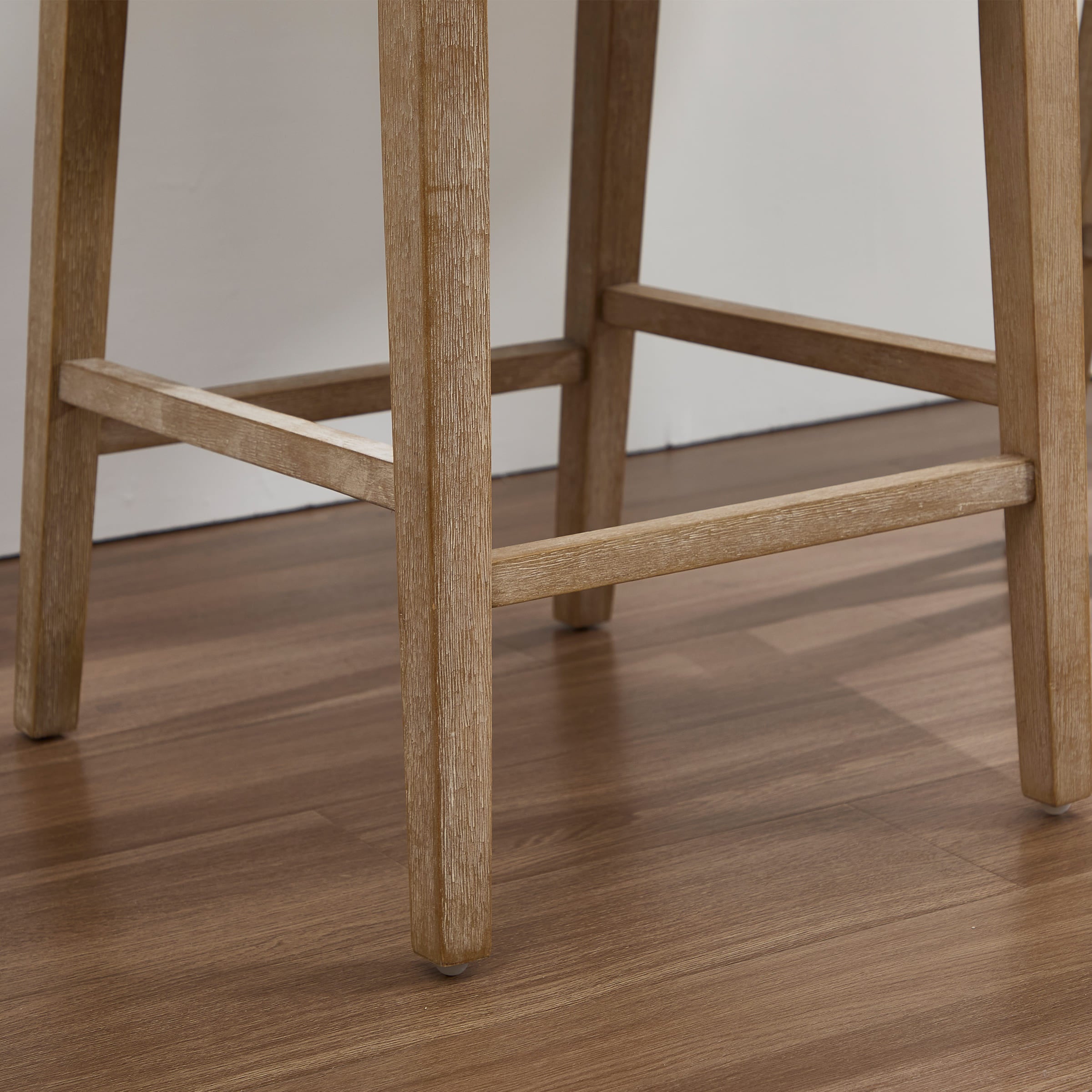 Janoray 26.9"H Linen Cushion Back Counter Stools Set of 2 - 2007CS