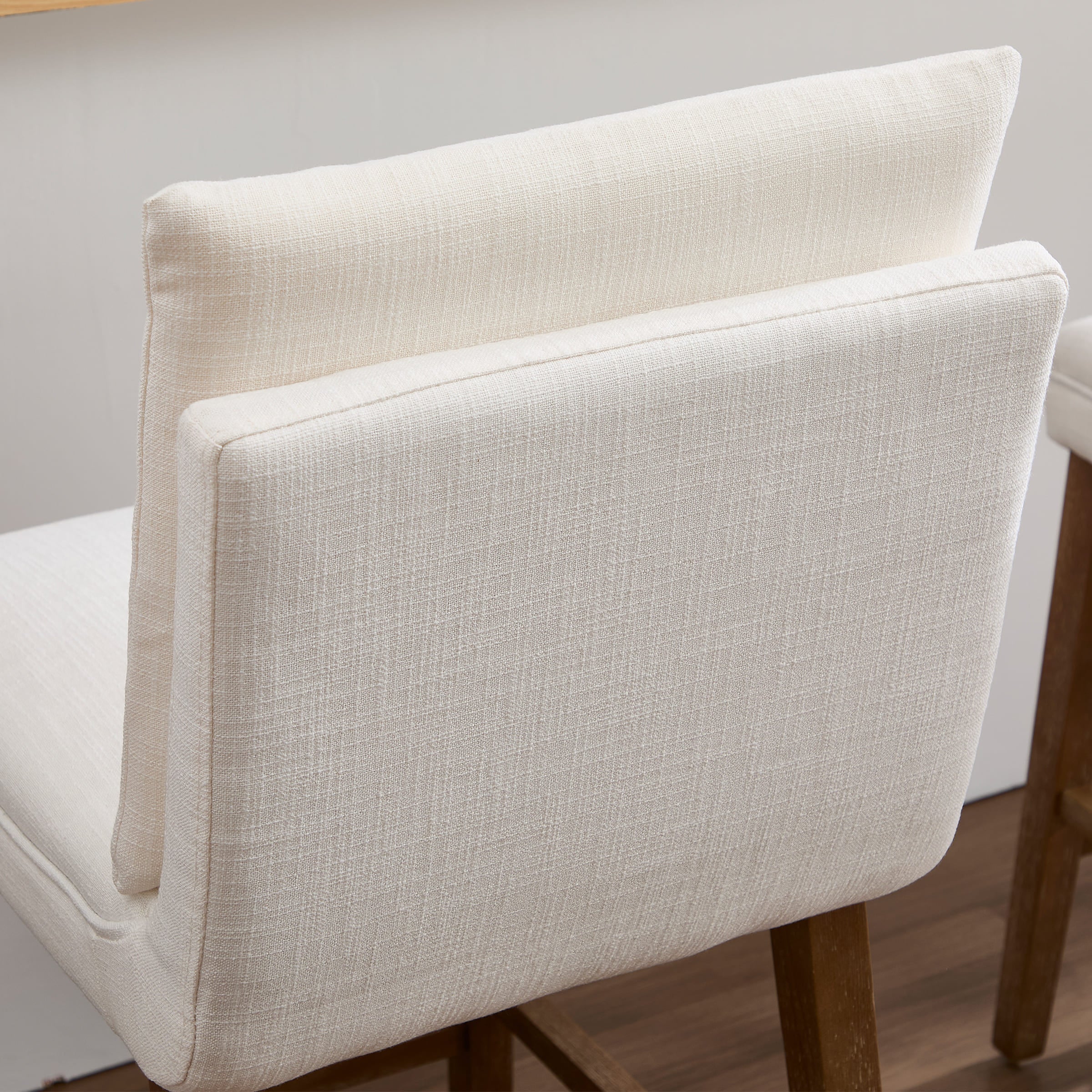 Janoray 26.9"H Linen Cushion Back Counter Stools Set of 2 - 2007CS