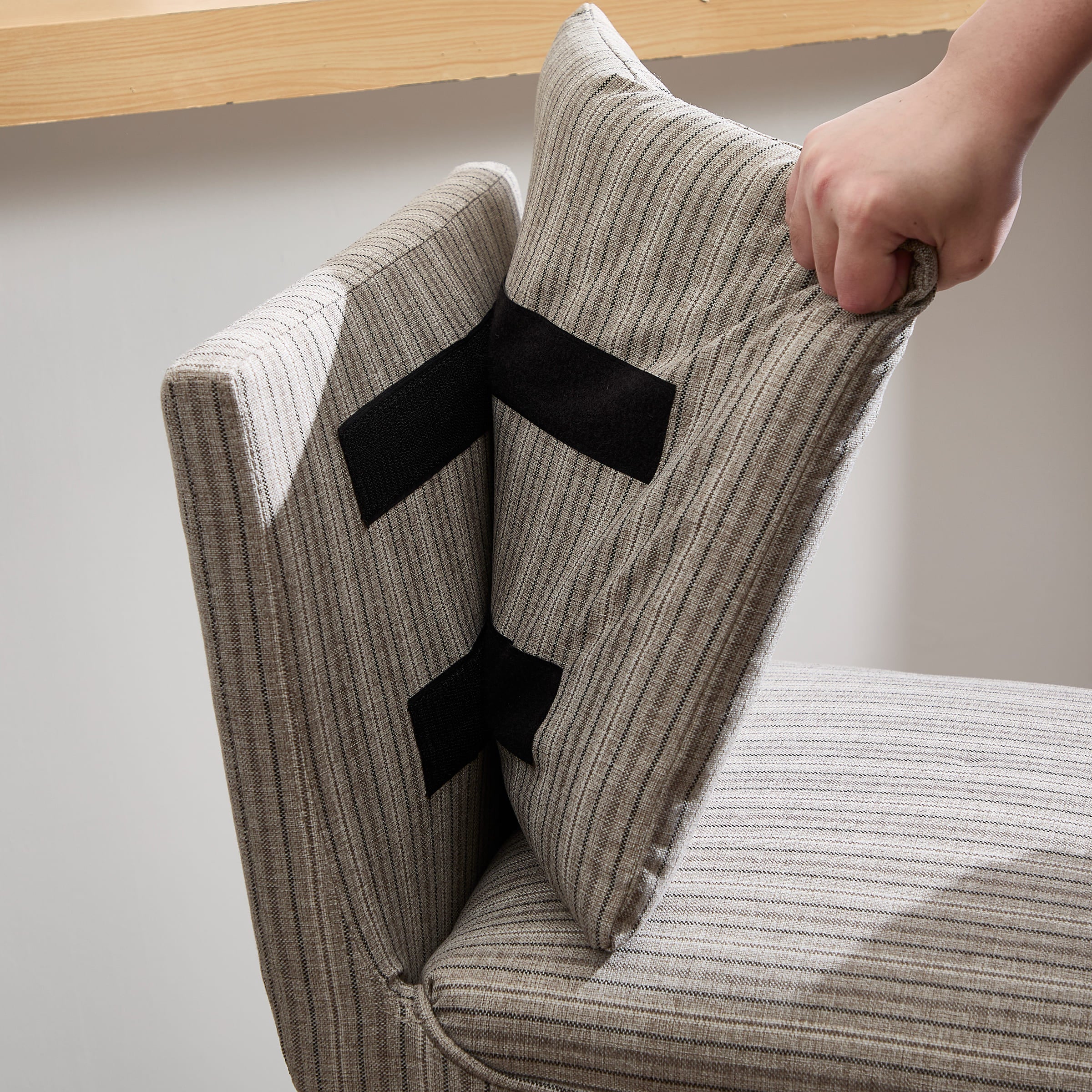 Janoray 26.9"H Linen Cushion Back Counter Stools Set of 2 - 2007CS