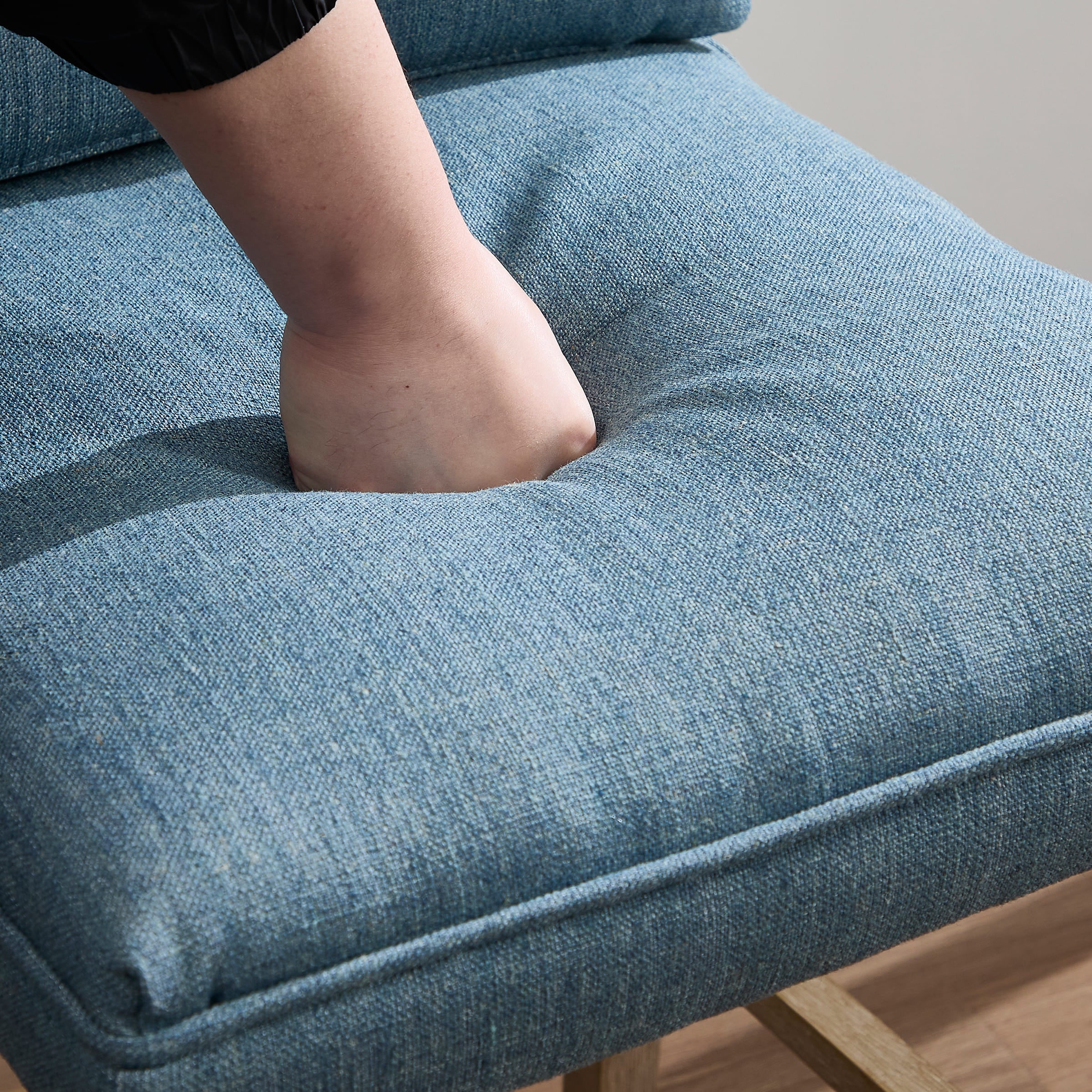 Janoray 26.9"H Linen Cushion Back Counter Stools Set of 2 - 2007CS