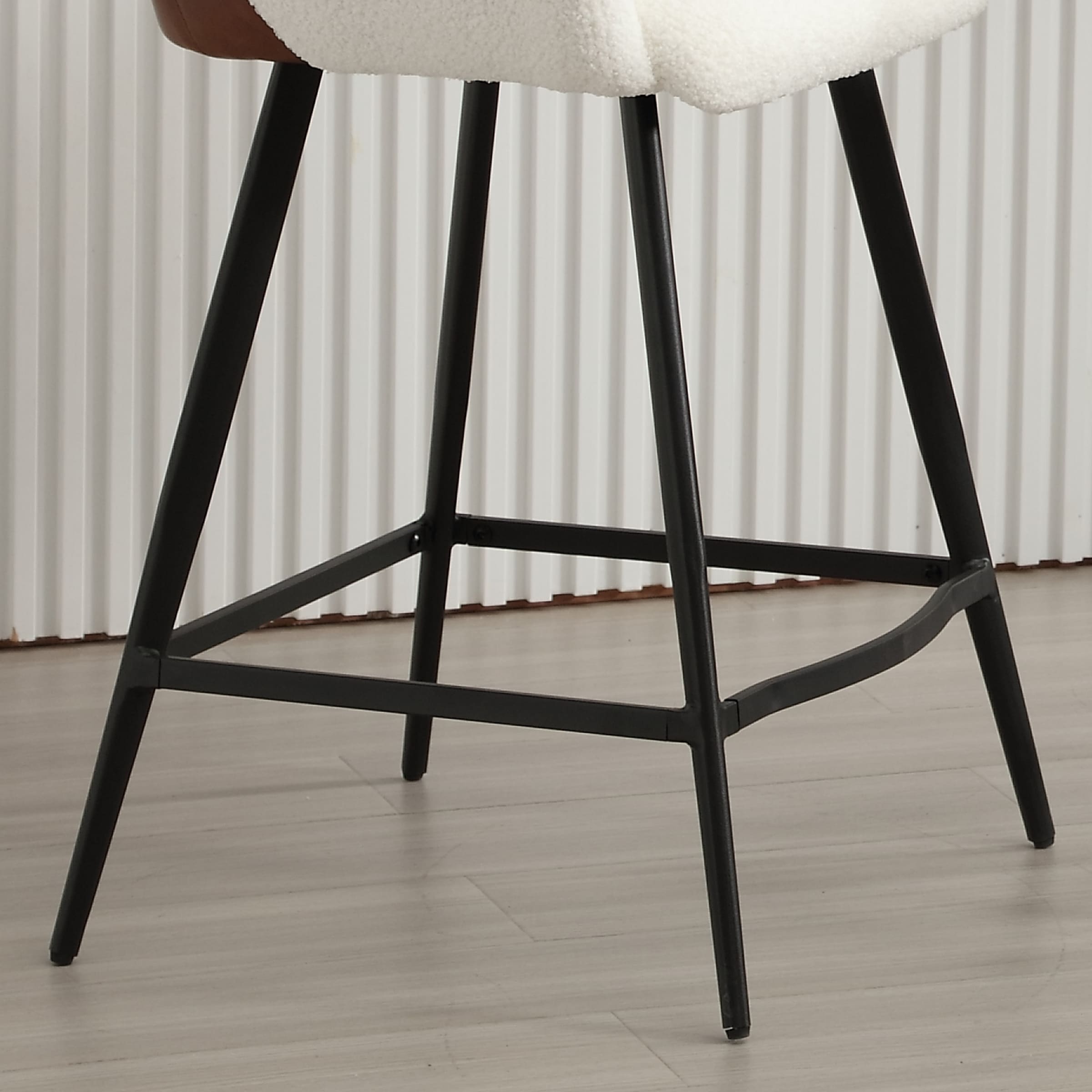 VESCASA 26"H Modern Linen Counter Height Stools Set of 2 - 5029CS