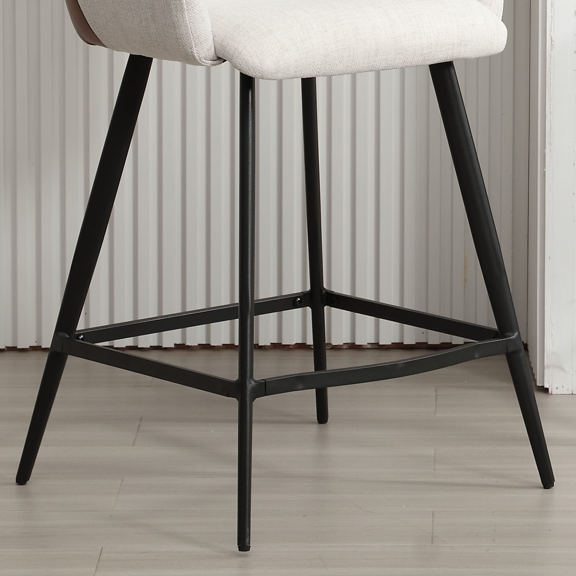 VESCASA 26"H Modern Linen Counter Height Stools Set of 2 - 5029CS