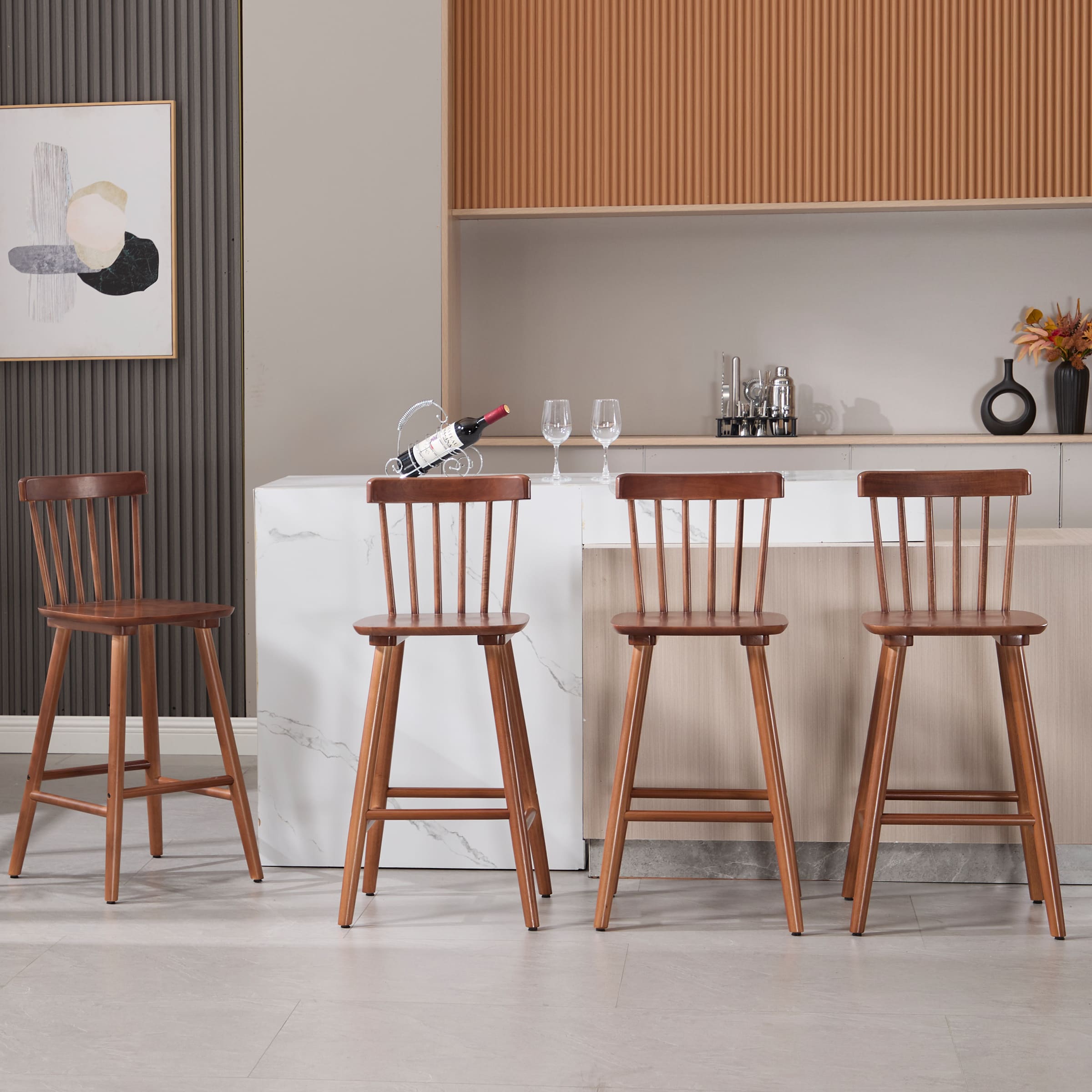 Janoray 26"H Wooden Counter Stools Set of 2 - X021CS