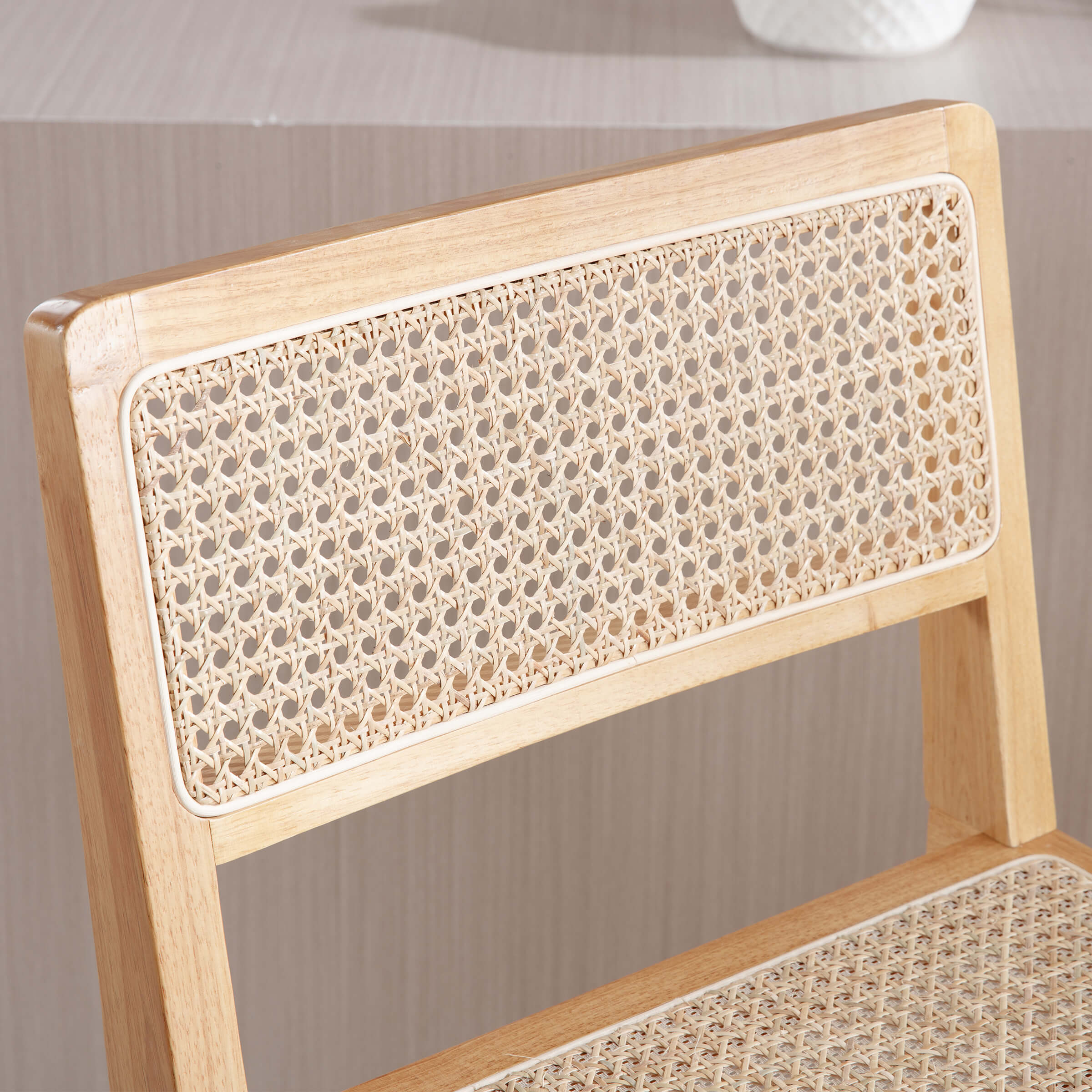 Janoray 26"H Rattan Back Wood Counte Stools Set of 2 - 5760CS