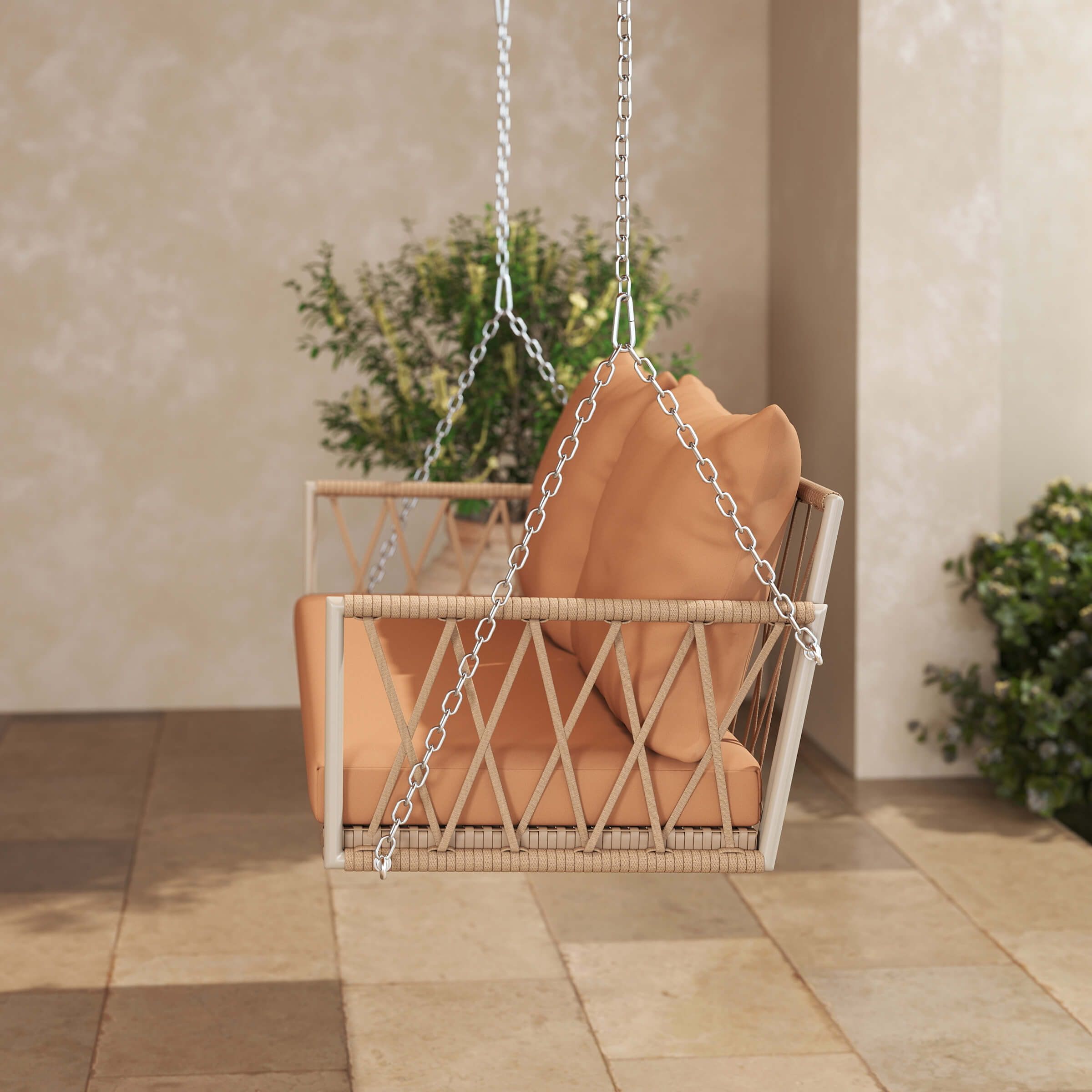 Janoray 2 Person Modern Patio Hanging Swing - 20702HS