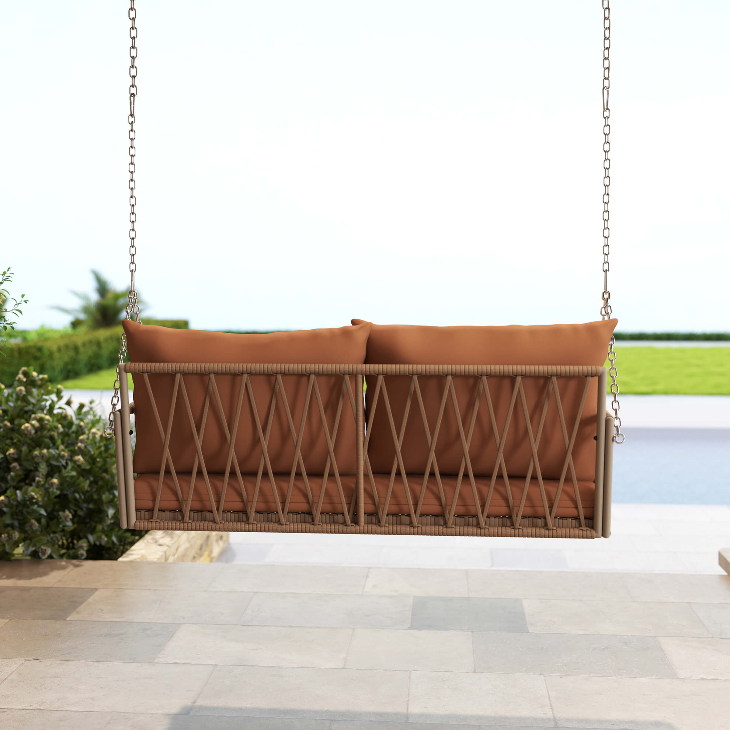 Janoray 2 Person Modern Patio Hanging Swing - 20702HS