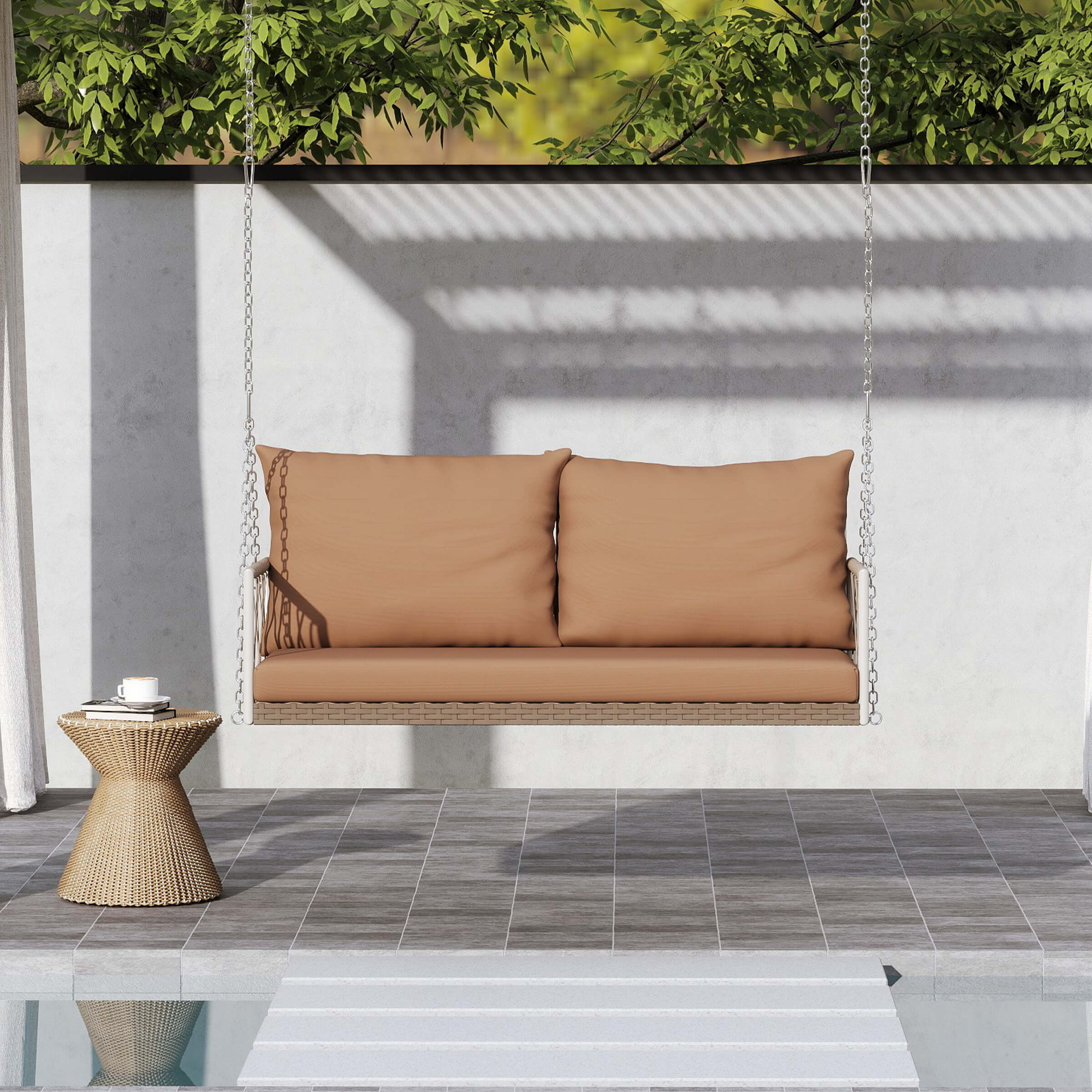 Janoray 2 Person Modern Patio Hanging Swing - 20702HS