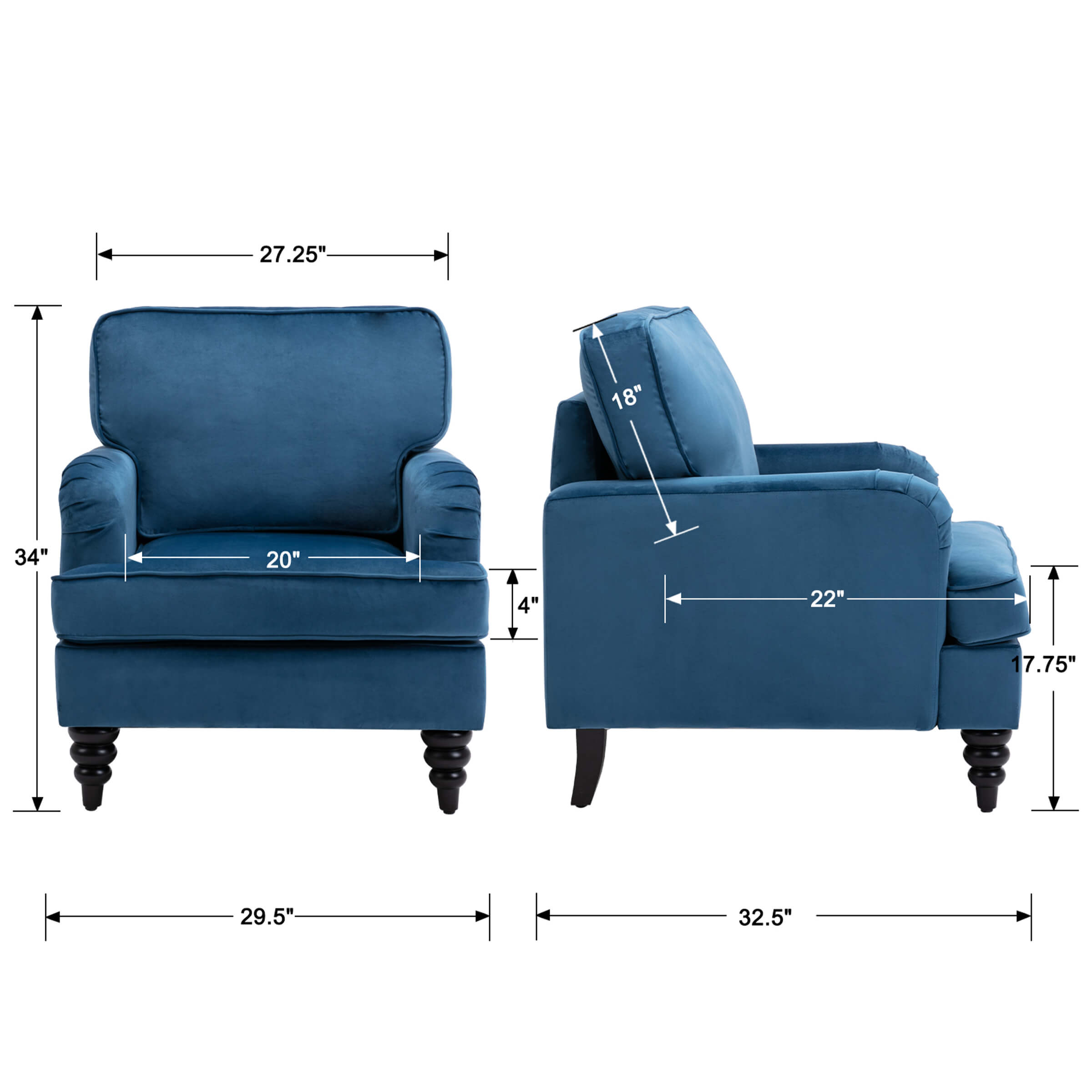 Janoray Accent Chair with Removable Back Cushion 1 PCS - X157AC