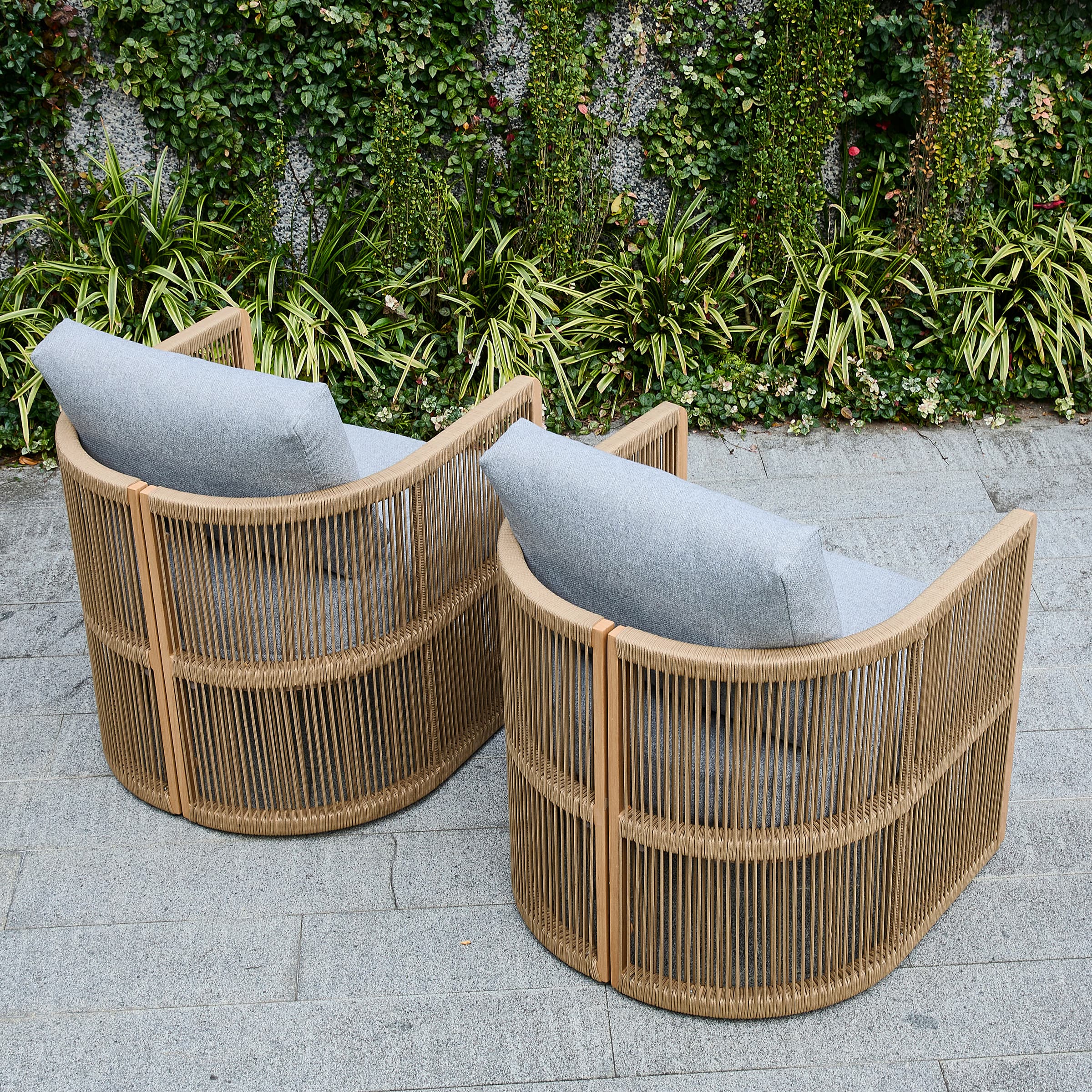Janoray Woven Rope Outdoor Armchair Set of 2 - 1621AC