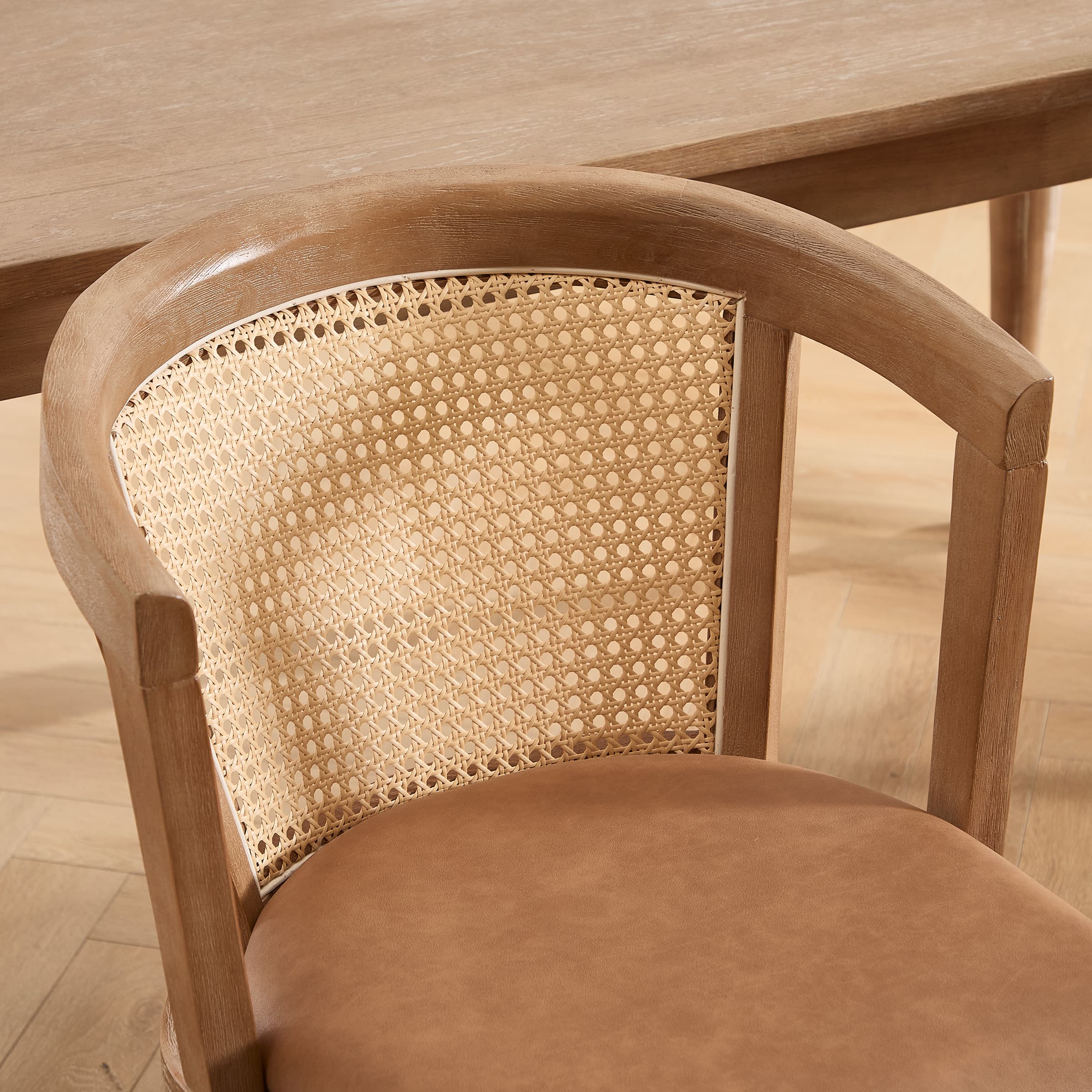 Janoray Dining Chairs with Cane Woven Back Set of 2 - 10085DC