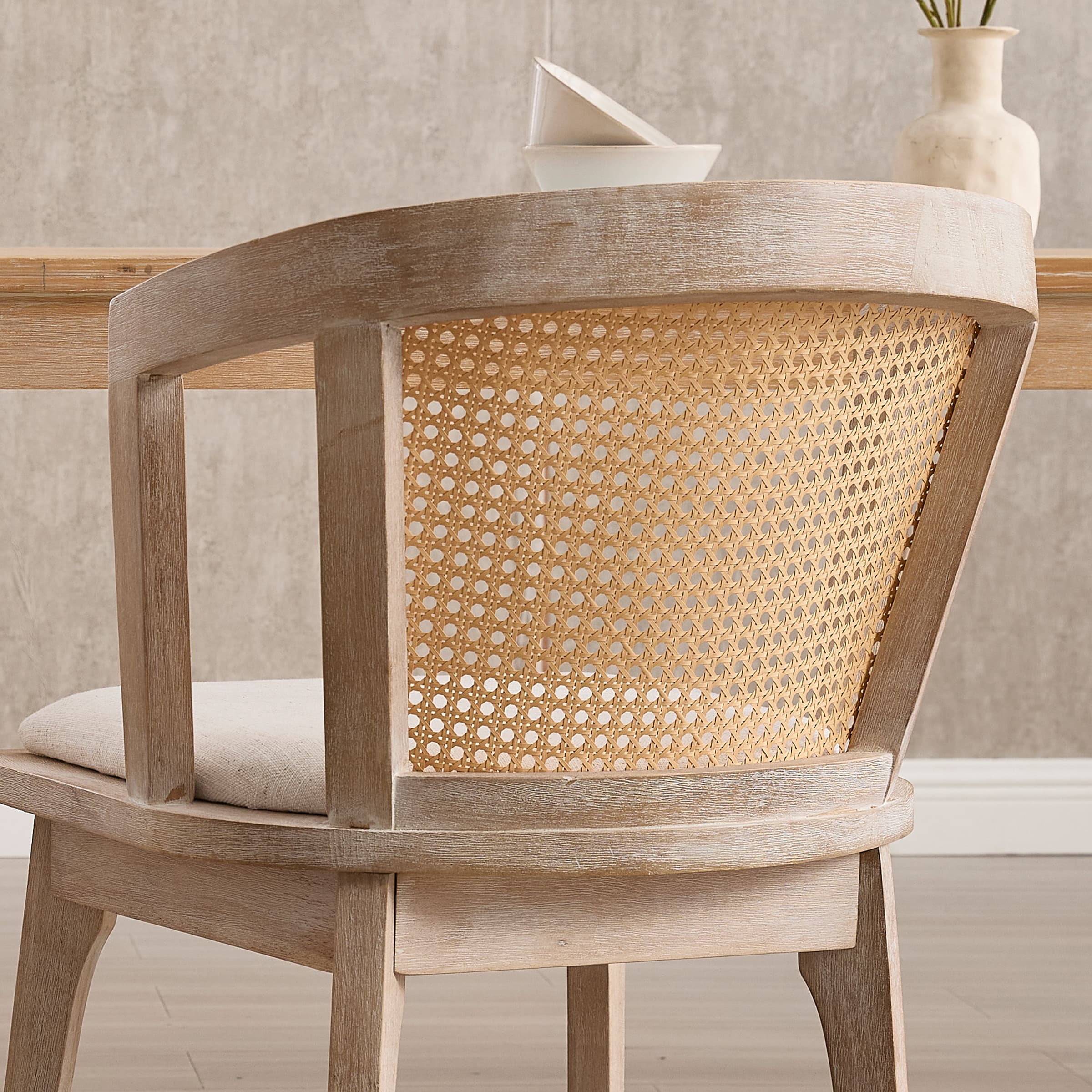 Janoray Dining Chairs with Cane Woven Back Set of 2 - 10085DC