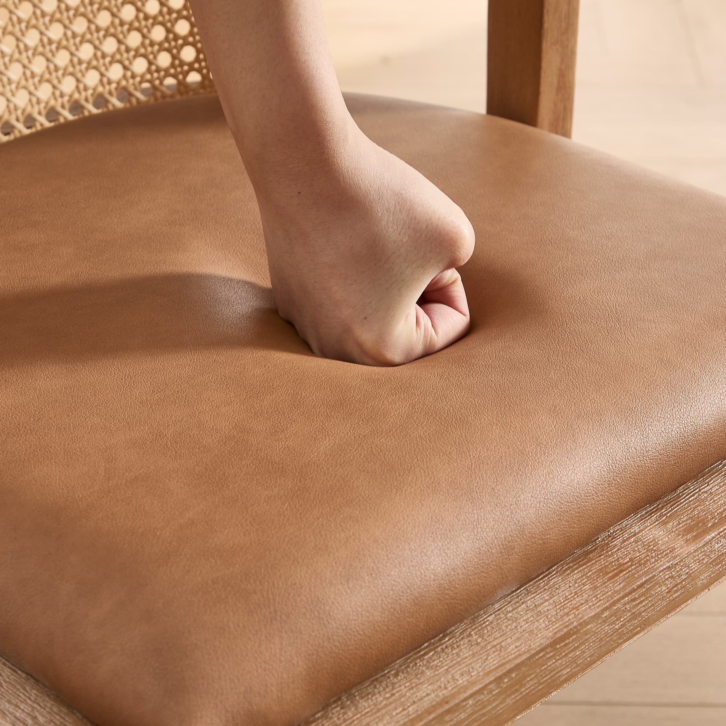 Janoray Dining Chairs with Cane Woven Back Set of 2 - 10085DC