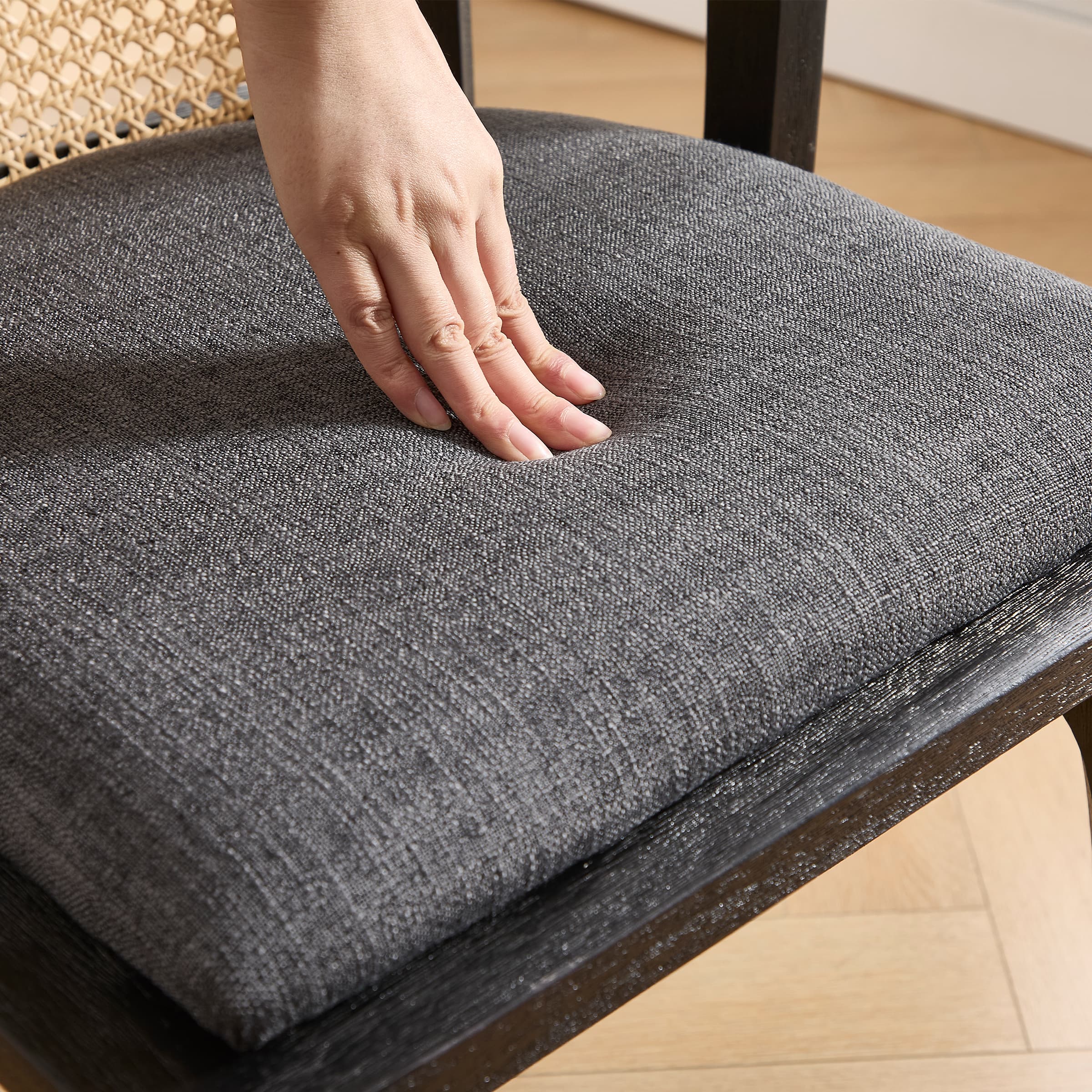 Janoray Dining Chairs with Cane Woven Back Set of 2 - 10085DC