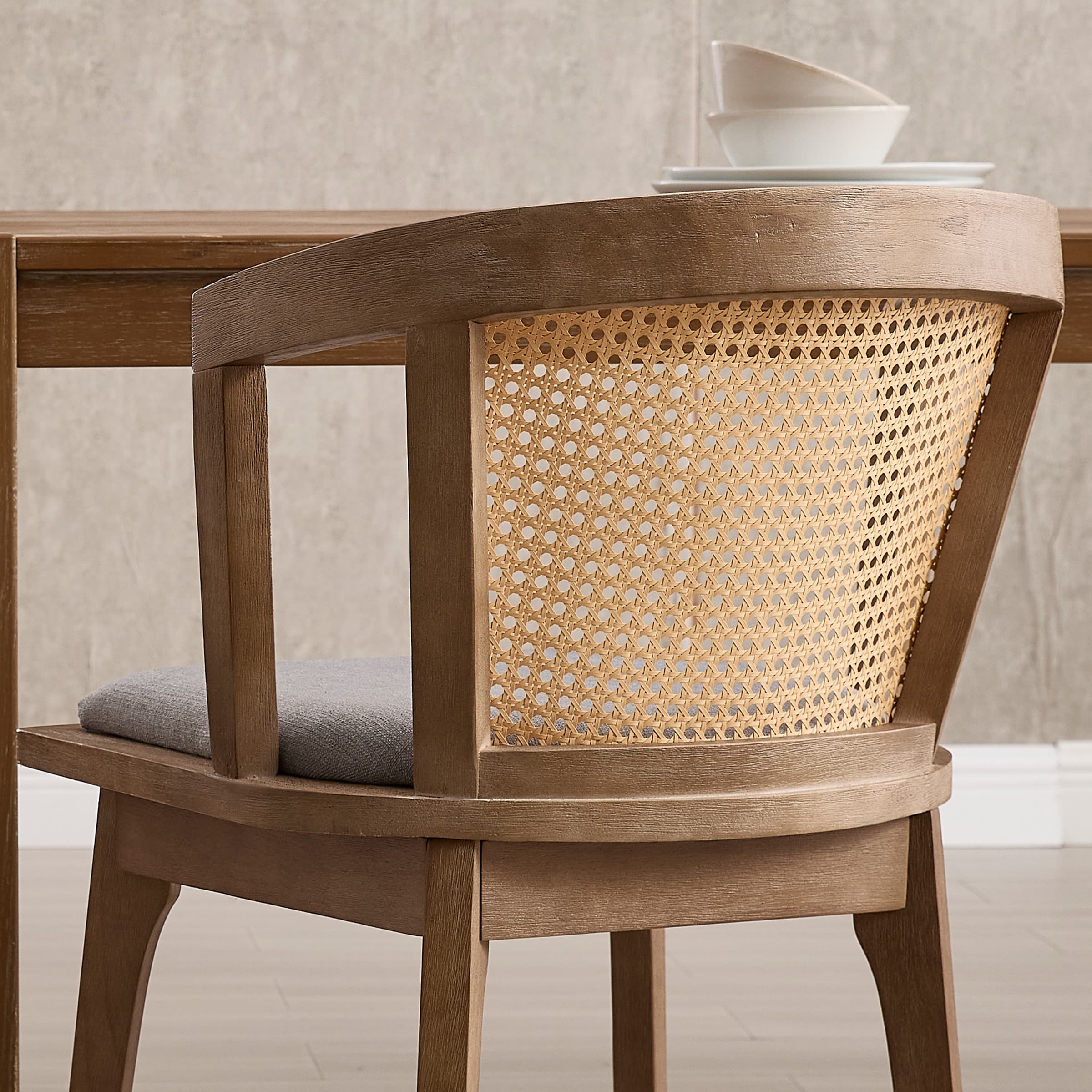 Janoray Dining Chairs with Cane Woven Back Set of 2 - 10085DC