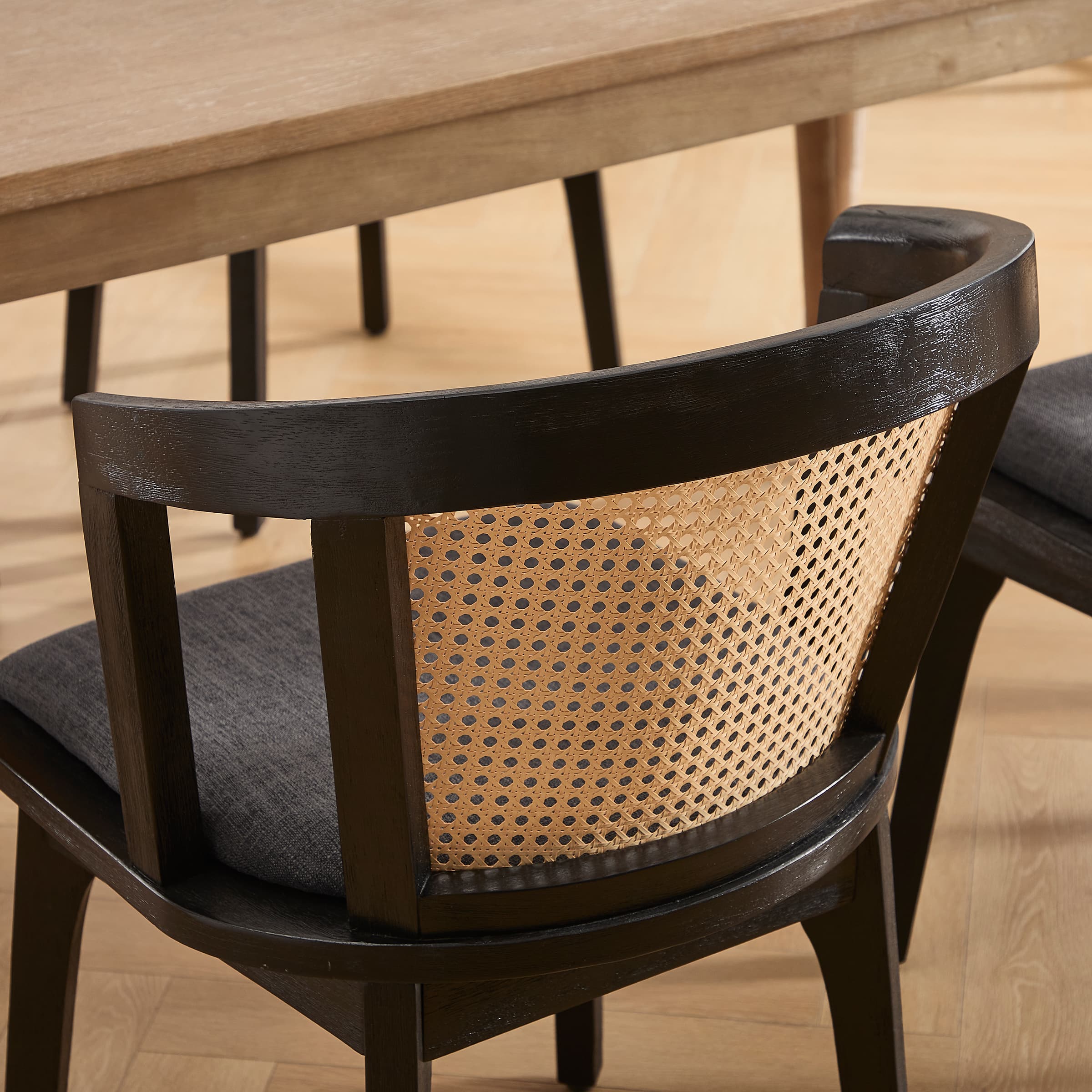 Janoray Dining Chairs with Cane Woven Back Set of 2 - 10085DC