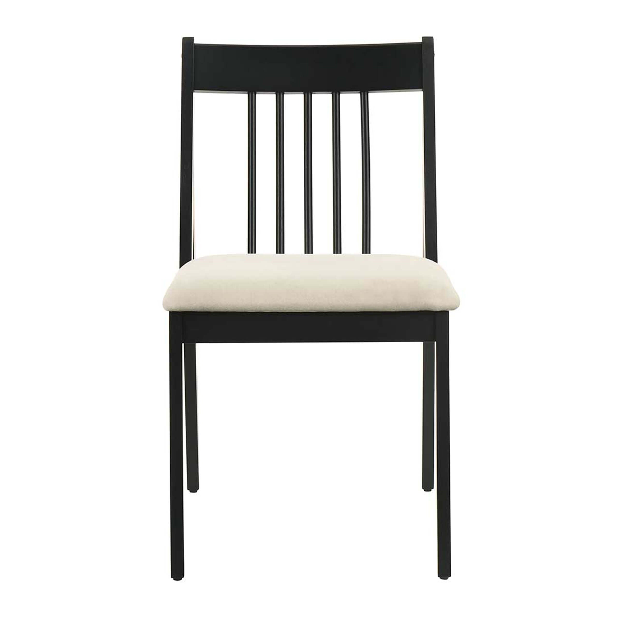 Janoray Farmhouse Chenille Upholstered Spindle Back Dining Chairs Set of 4 - 2346DC