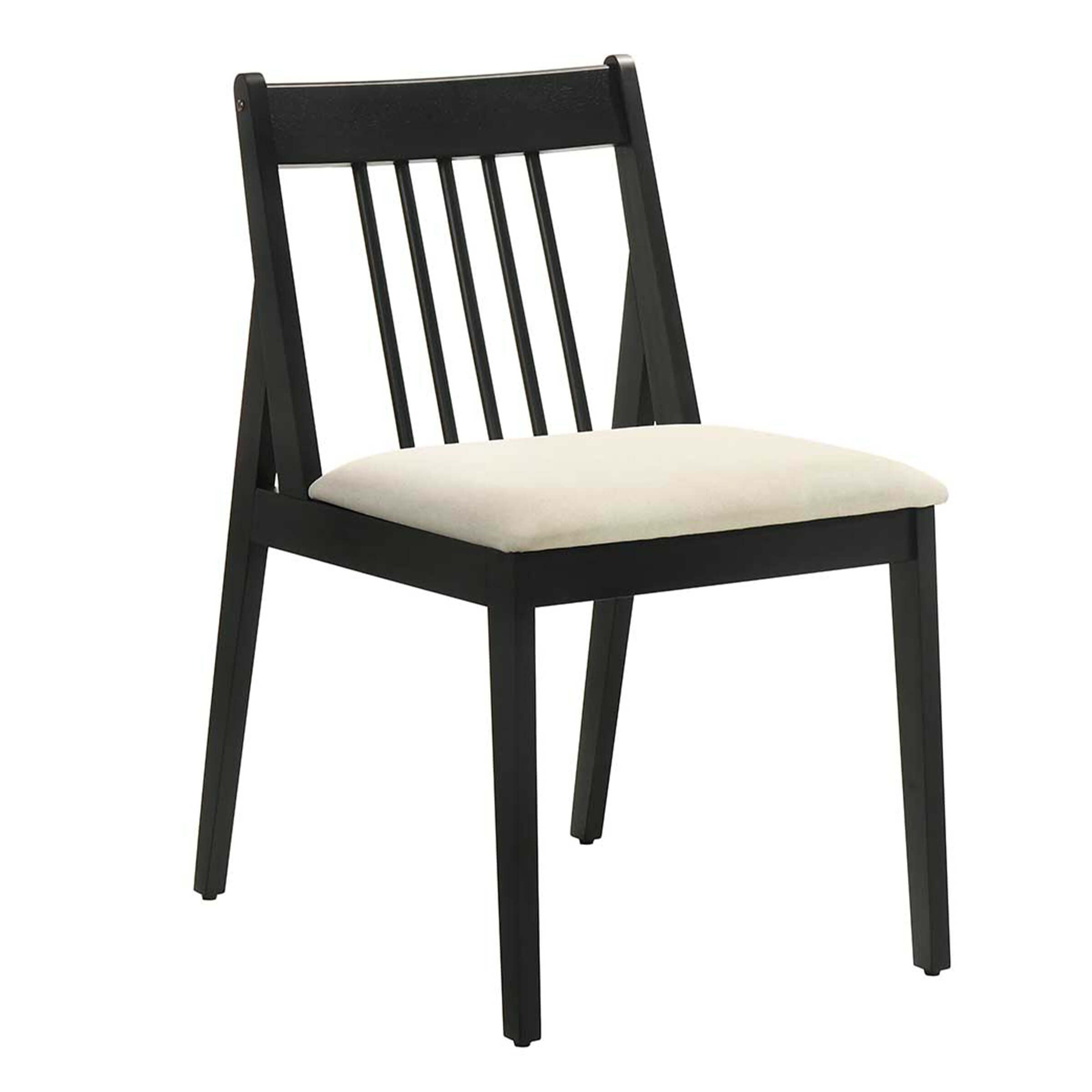 Janoray Farmhouse Chenille Upholstered Spindle Back Dining Chairs Set of 4 - 2346DC