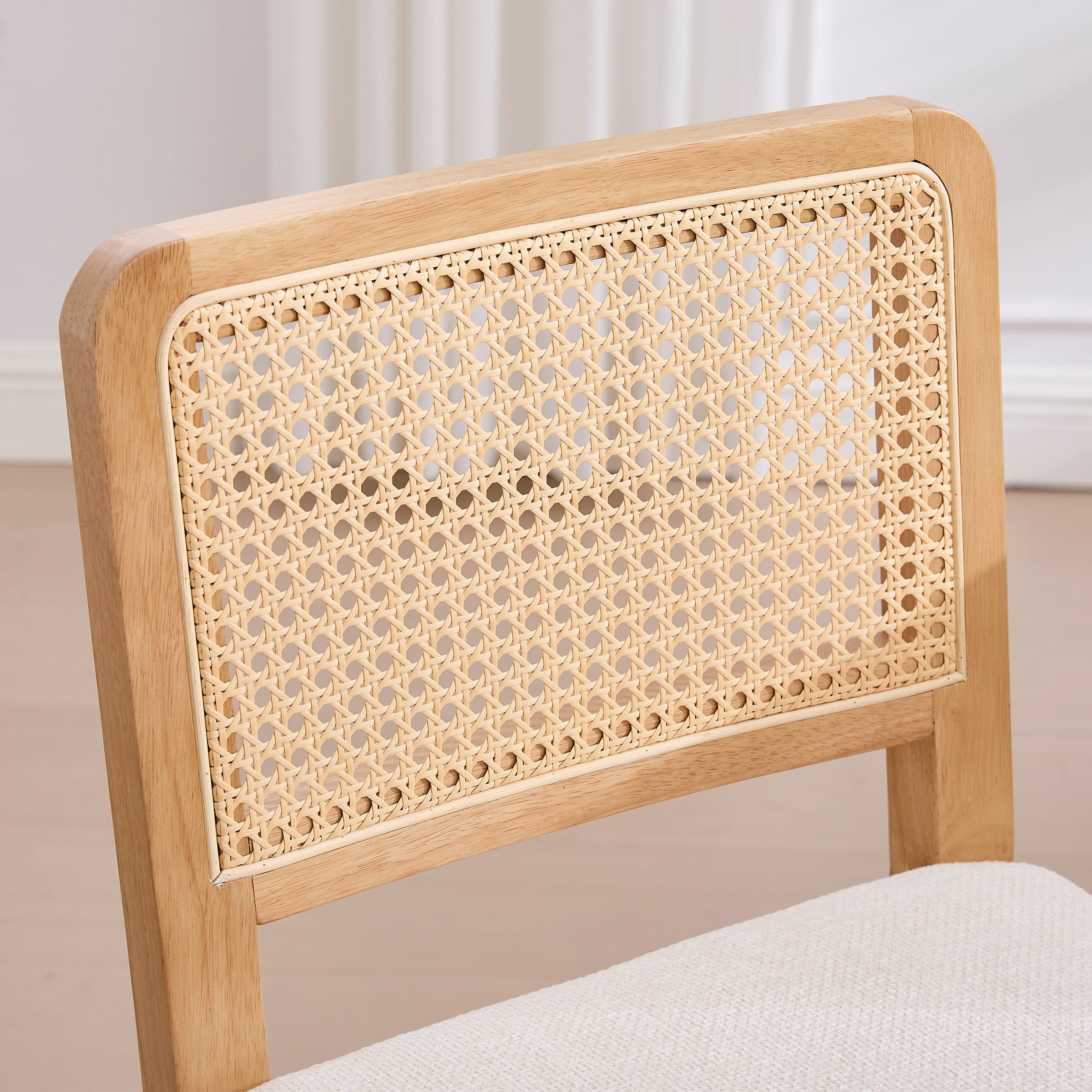 Janoray Farmhouse Rattan Back Counter Stool Set of 2 - 3234CS