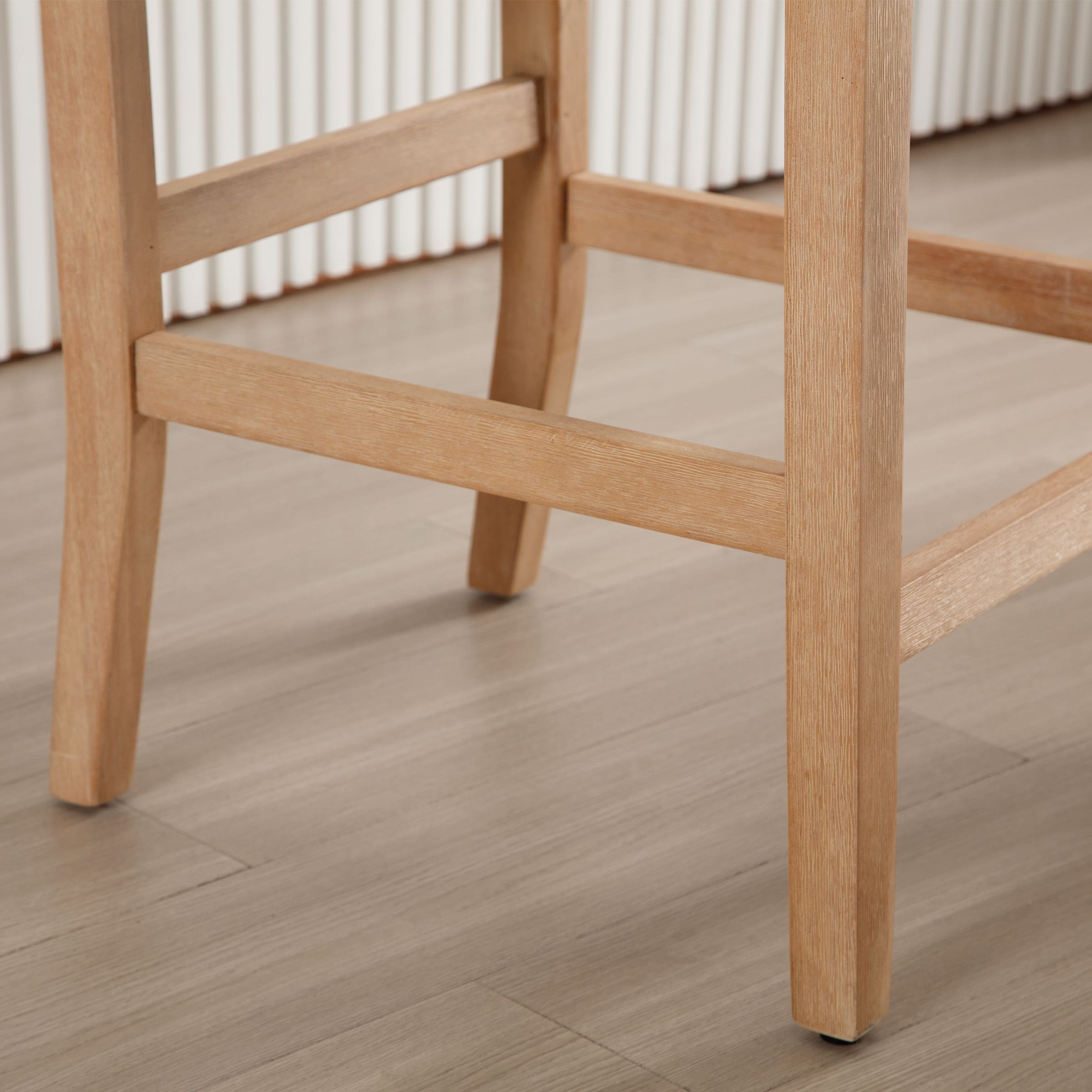 Janoray Farmhouse Upholstered Counter Stools Set of 2 - 57472CS