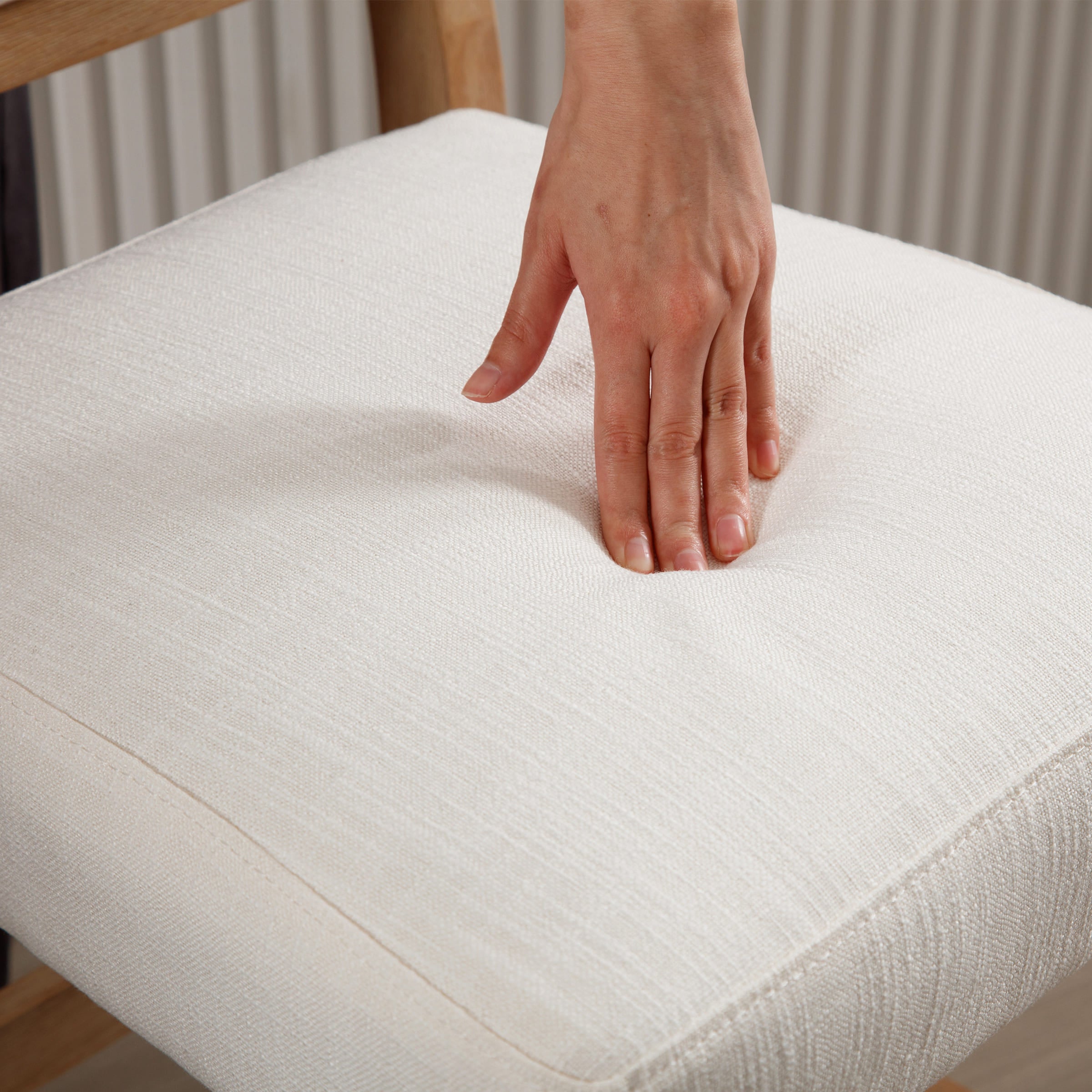 Janoray Farmhouse Upholstered Counter Stools Set of 2 - 57472CS